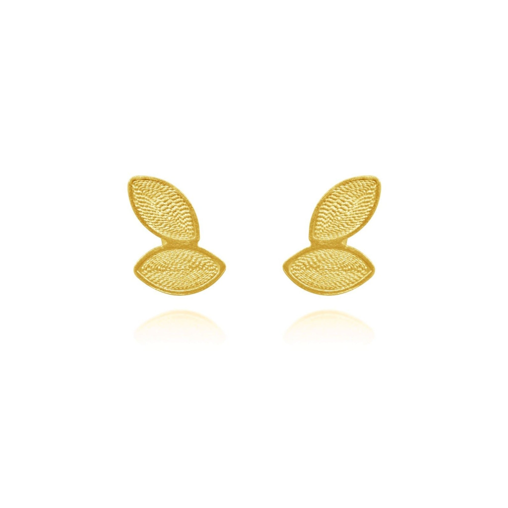 ANASTACIA SOLID GOLD 18K STUD EARRINGS FILIGREE