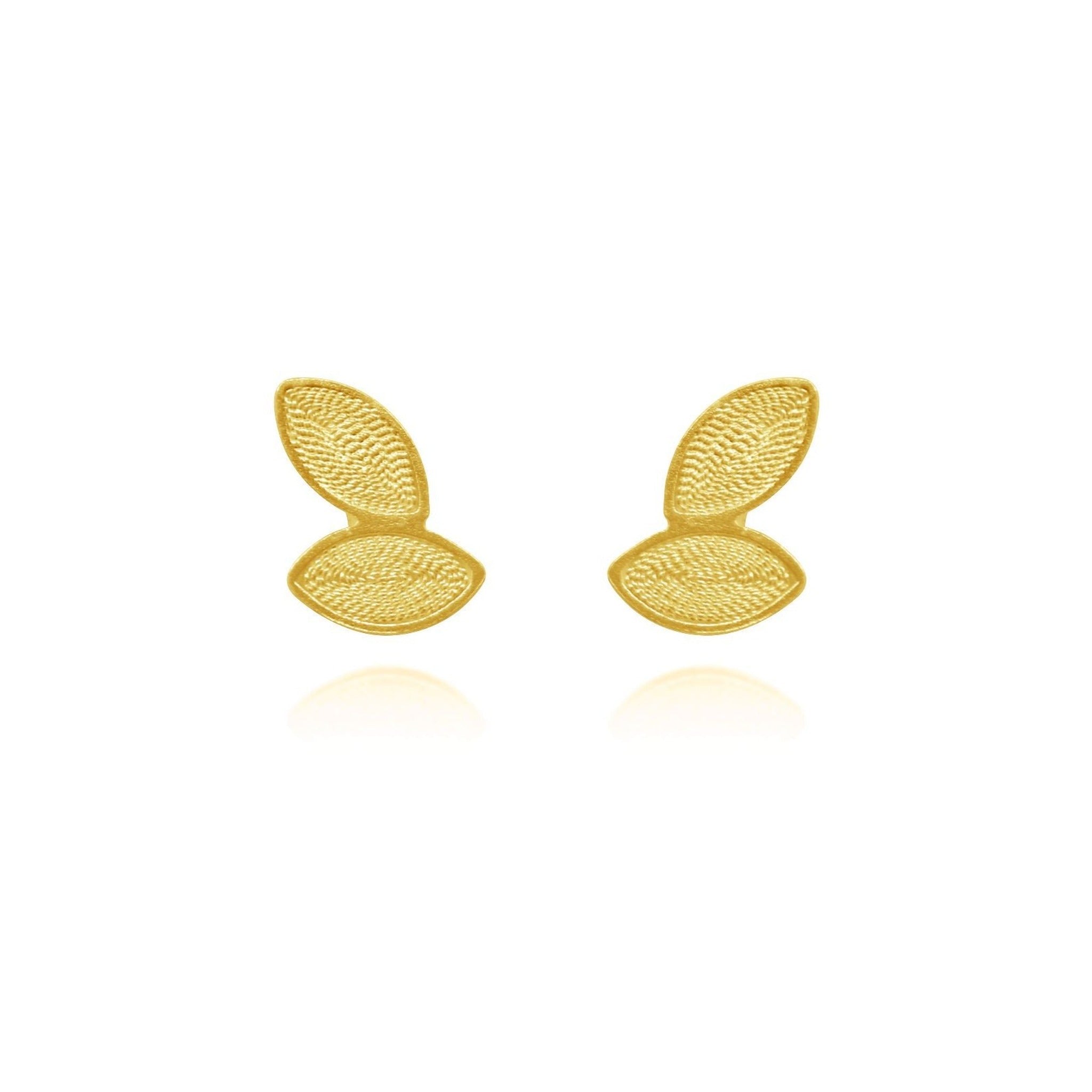 ANASTACIA SOLID GOLD 18K STUD EARRINGS FILIGREE