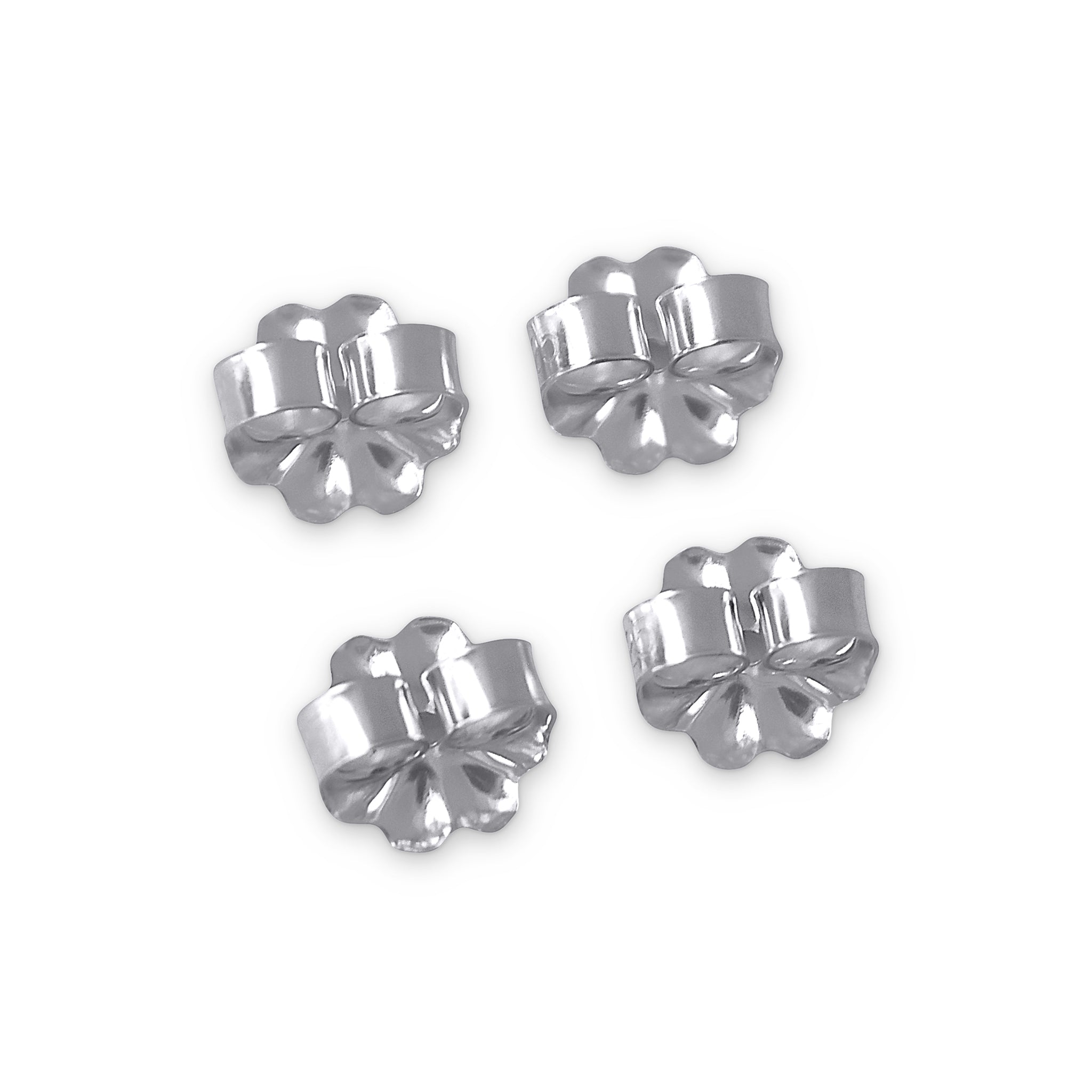 Medium Earring Backs (4.7x5.5mm) Sterling Silver - 10 pcs.-2