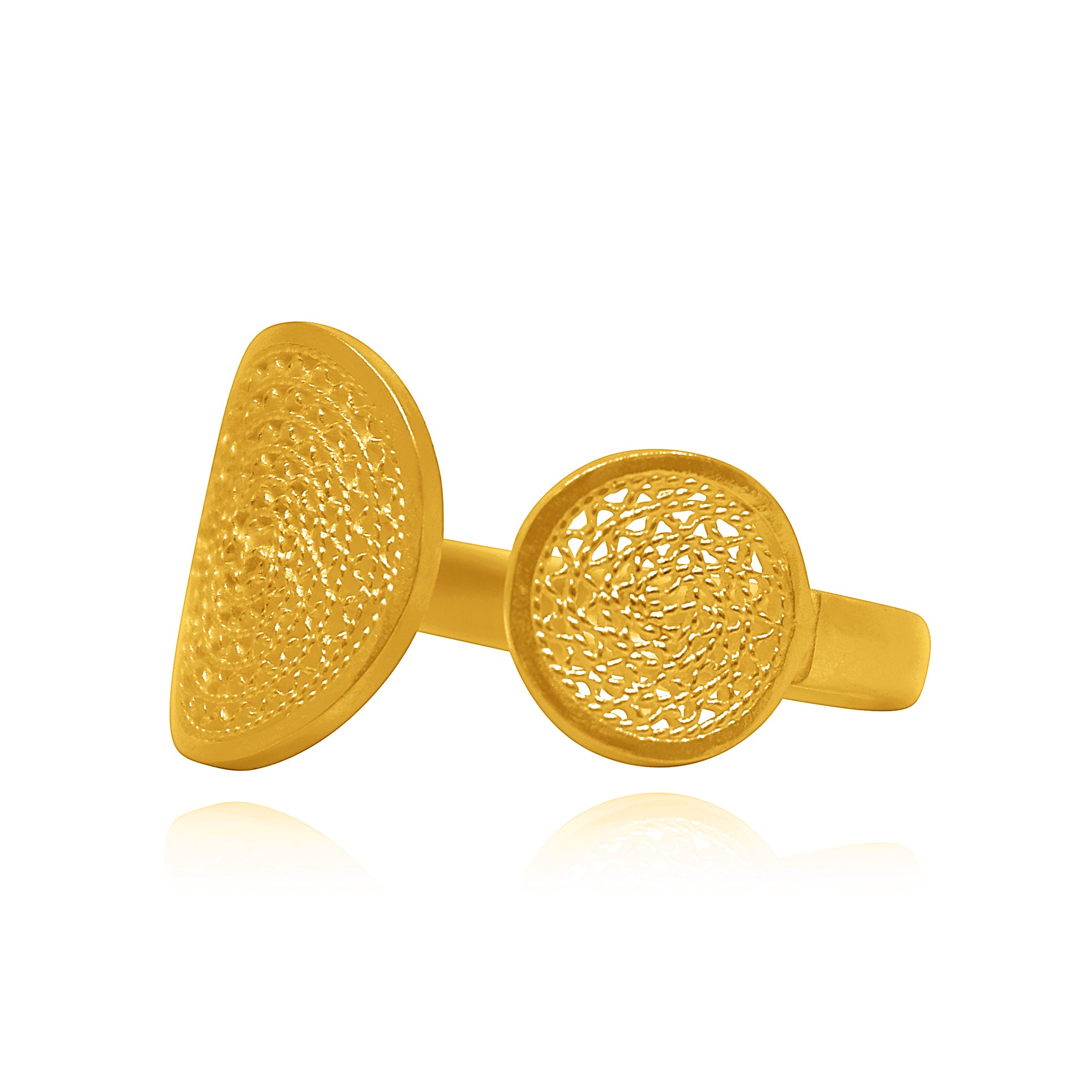 MELI DOUBLE CIRCLE GOLD RING