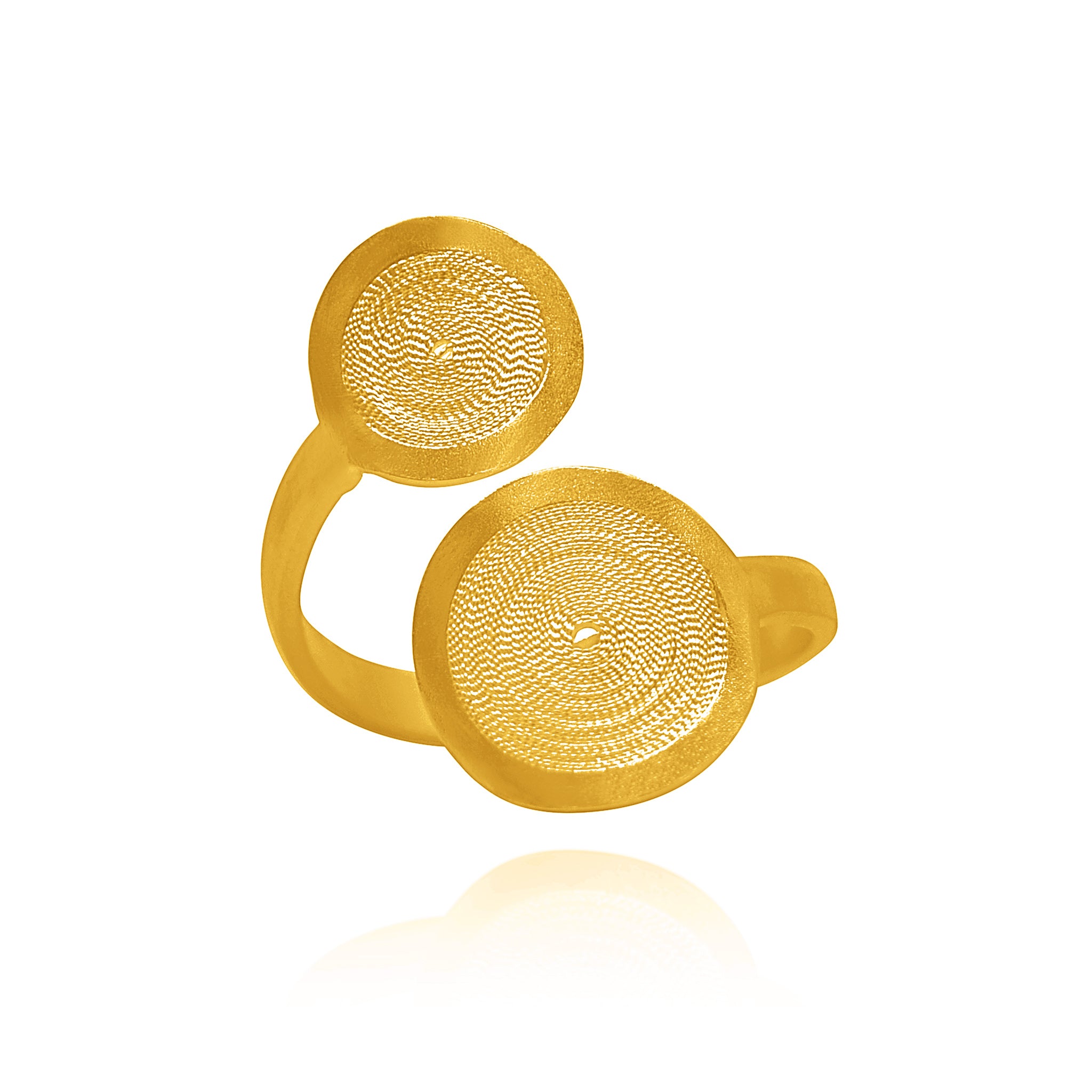TRISH DOUBLE CIRCLE GOLD RING