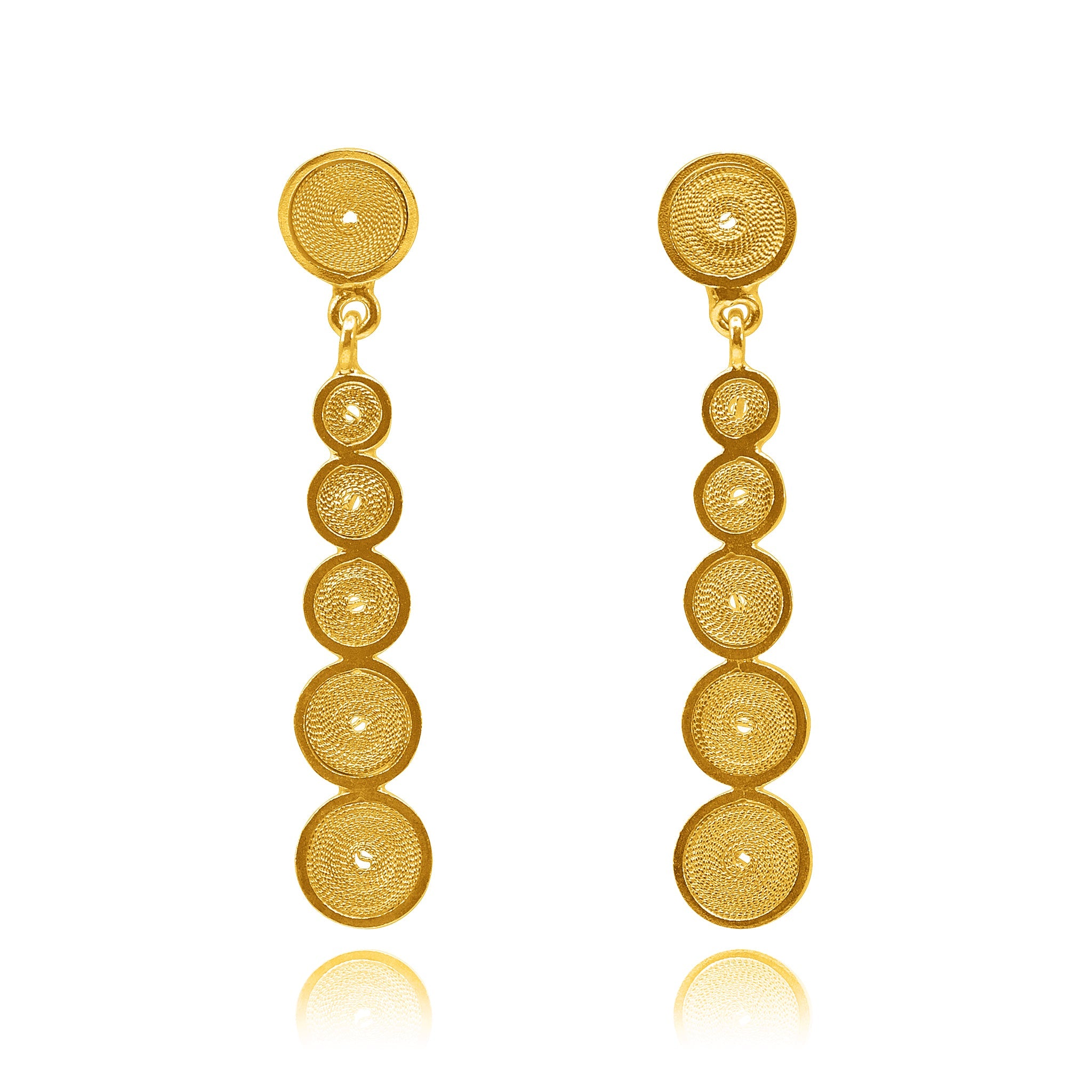 ADELINE GOLD MEDIUM EARRINGS FILIGREE