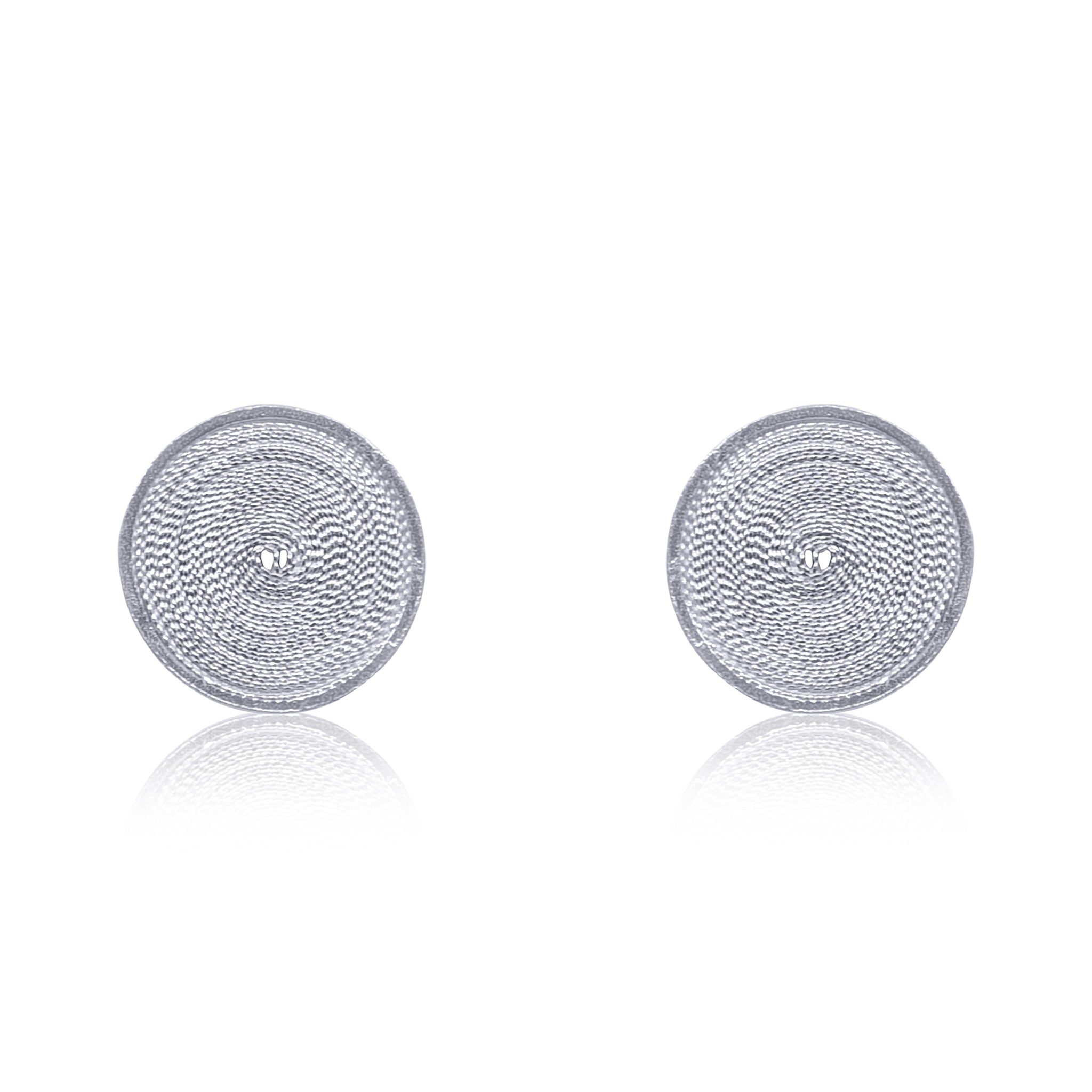 AMA SILVER STUD EARRINGS FILIGREE