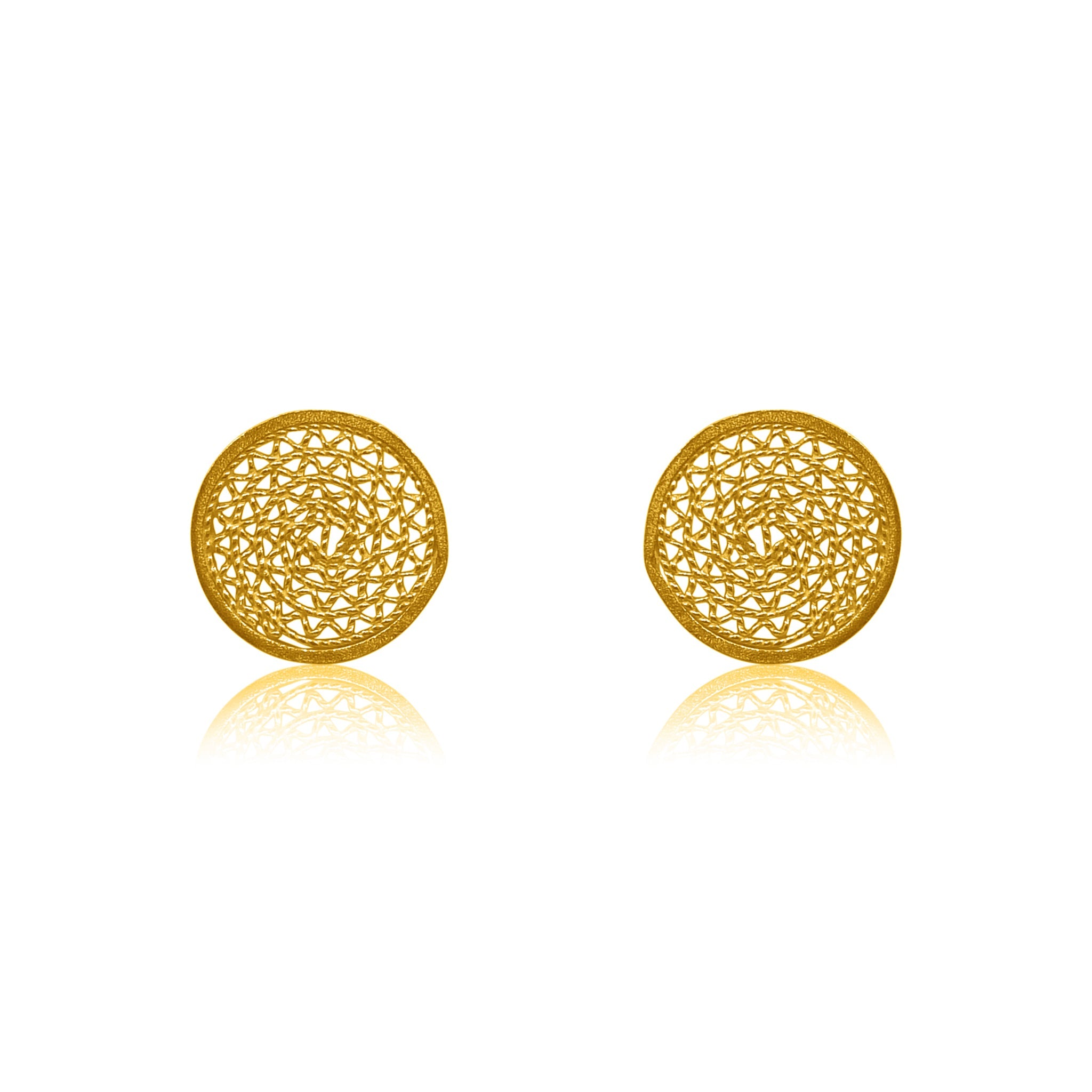 MELI GOLD STUD EARRINGS FILIGREE