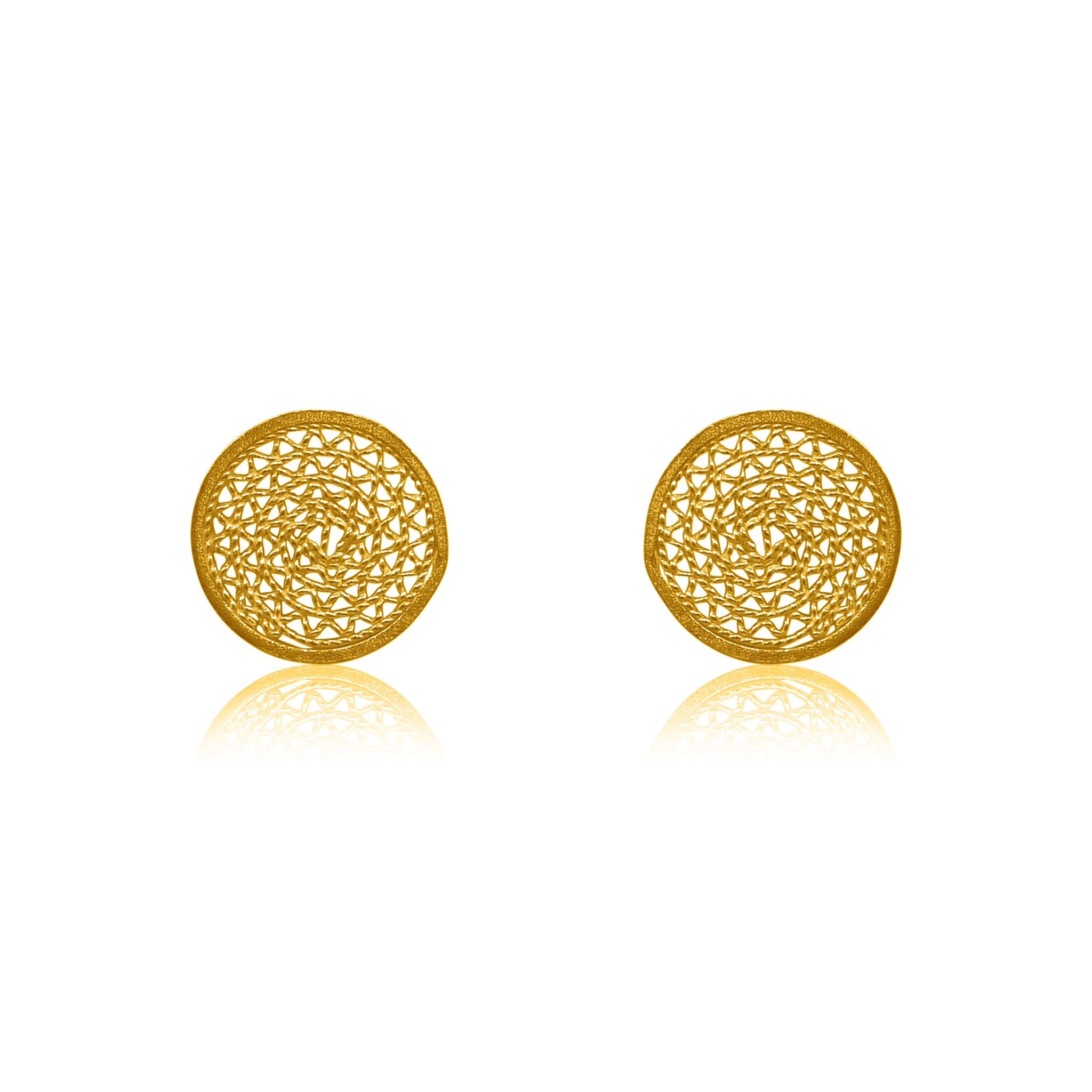 MELI GOLD STUD EARRINGS FILIGREE