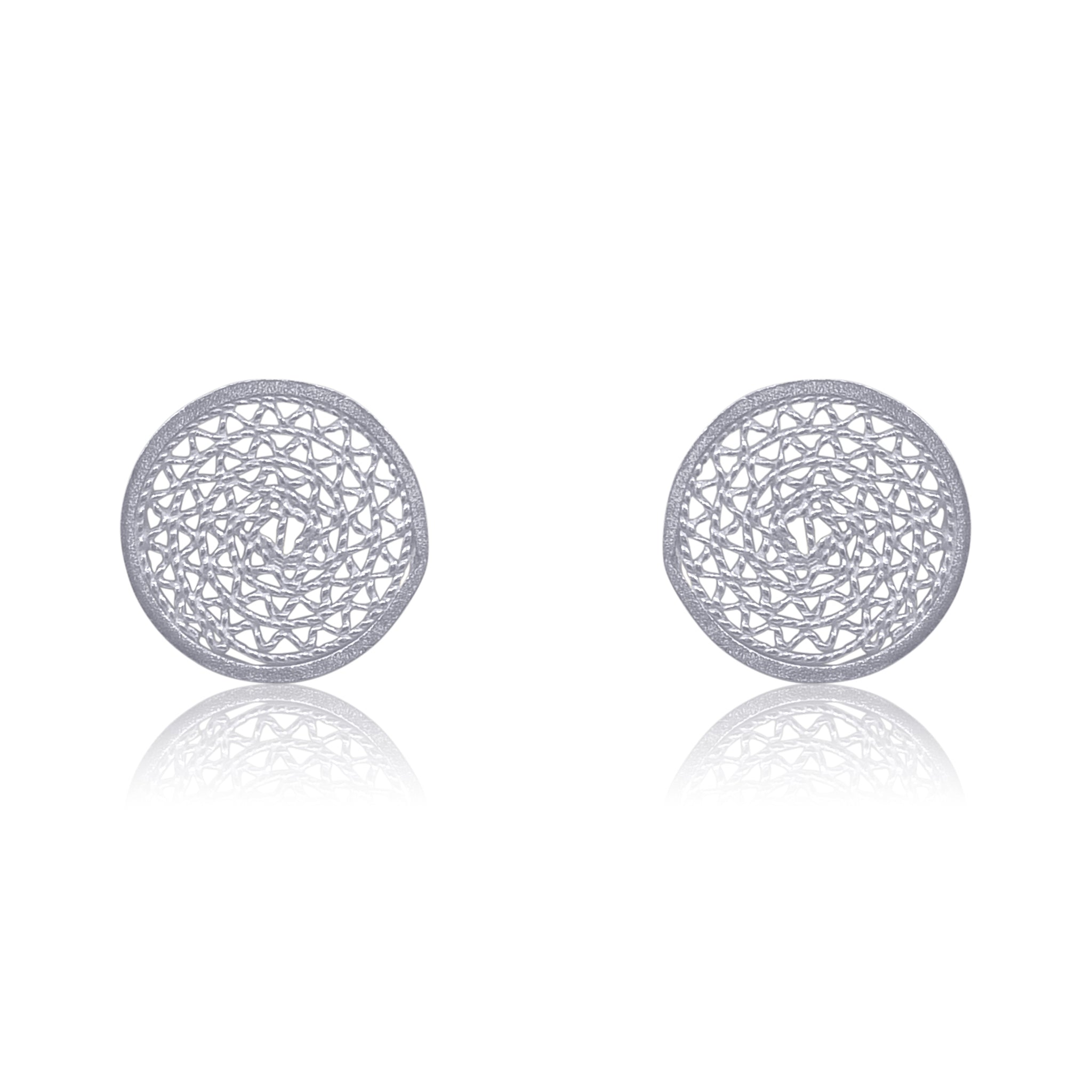 MELI SILVER STUD EARRINGS FILIGREE