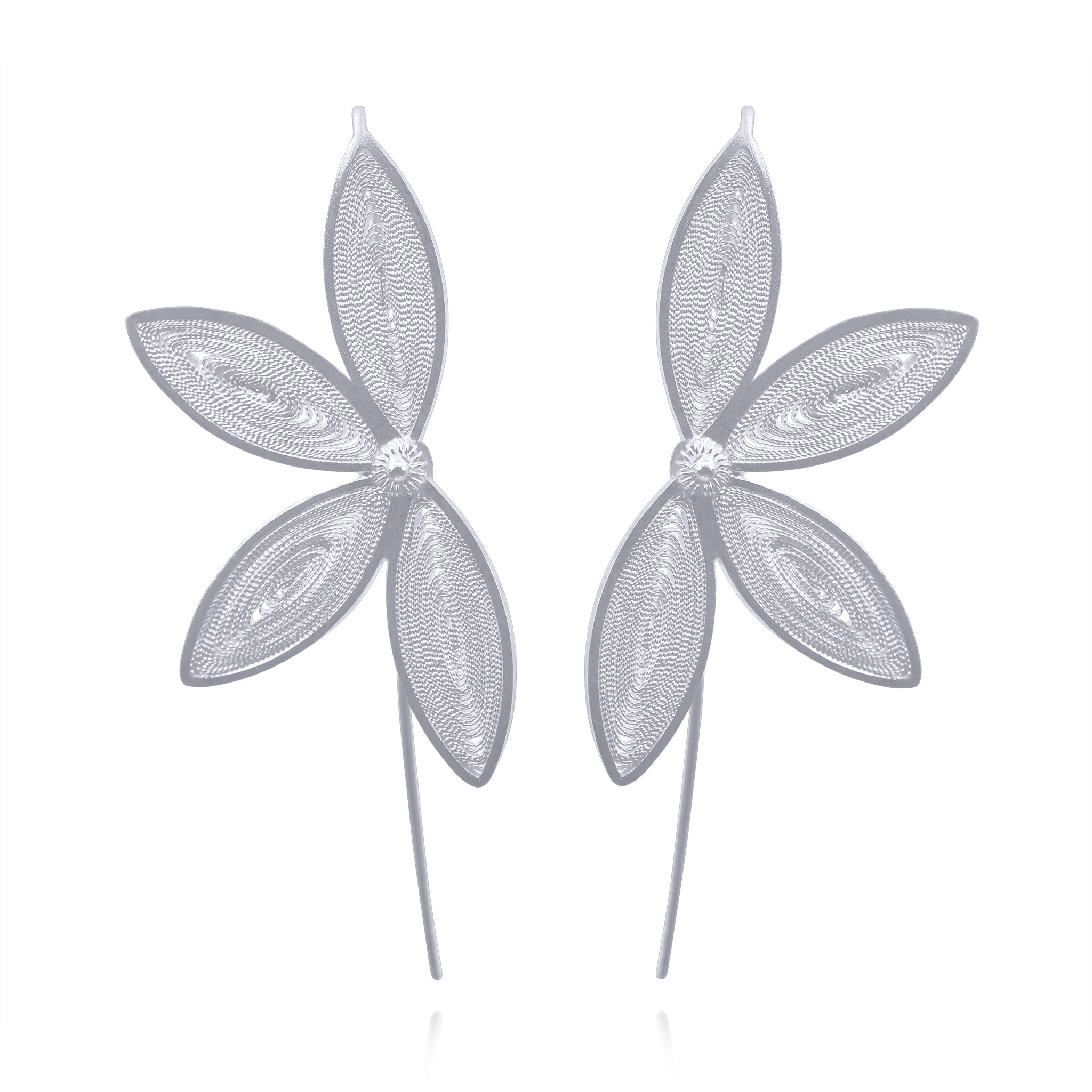 ASTER SILVER LARGE EARRINGS FILIGREE