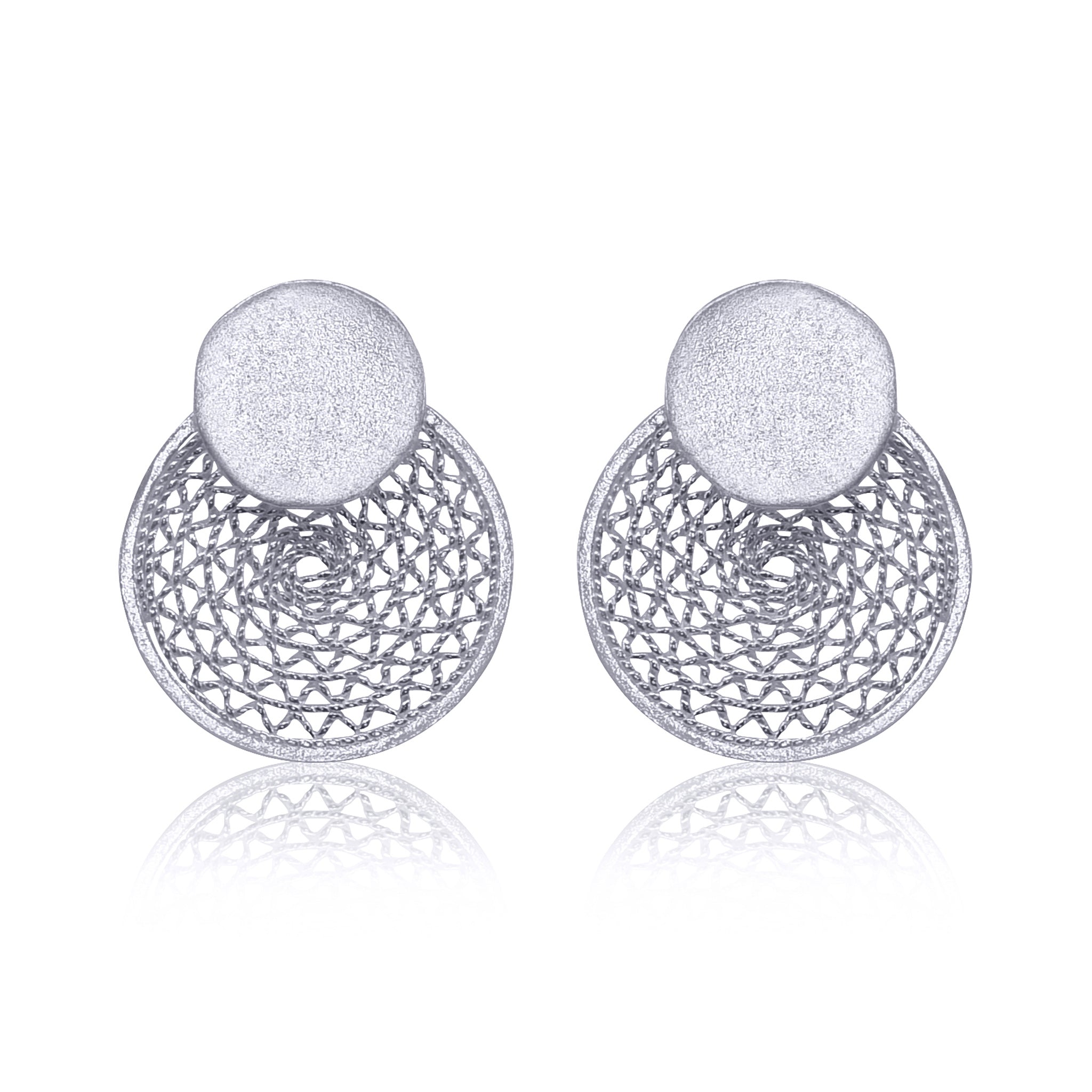 BLANCH SILVER STUD EARRINGS FILIGREE