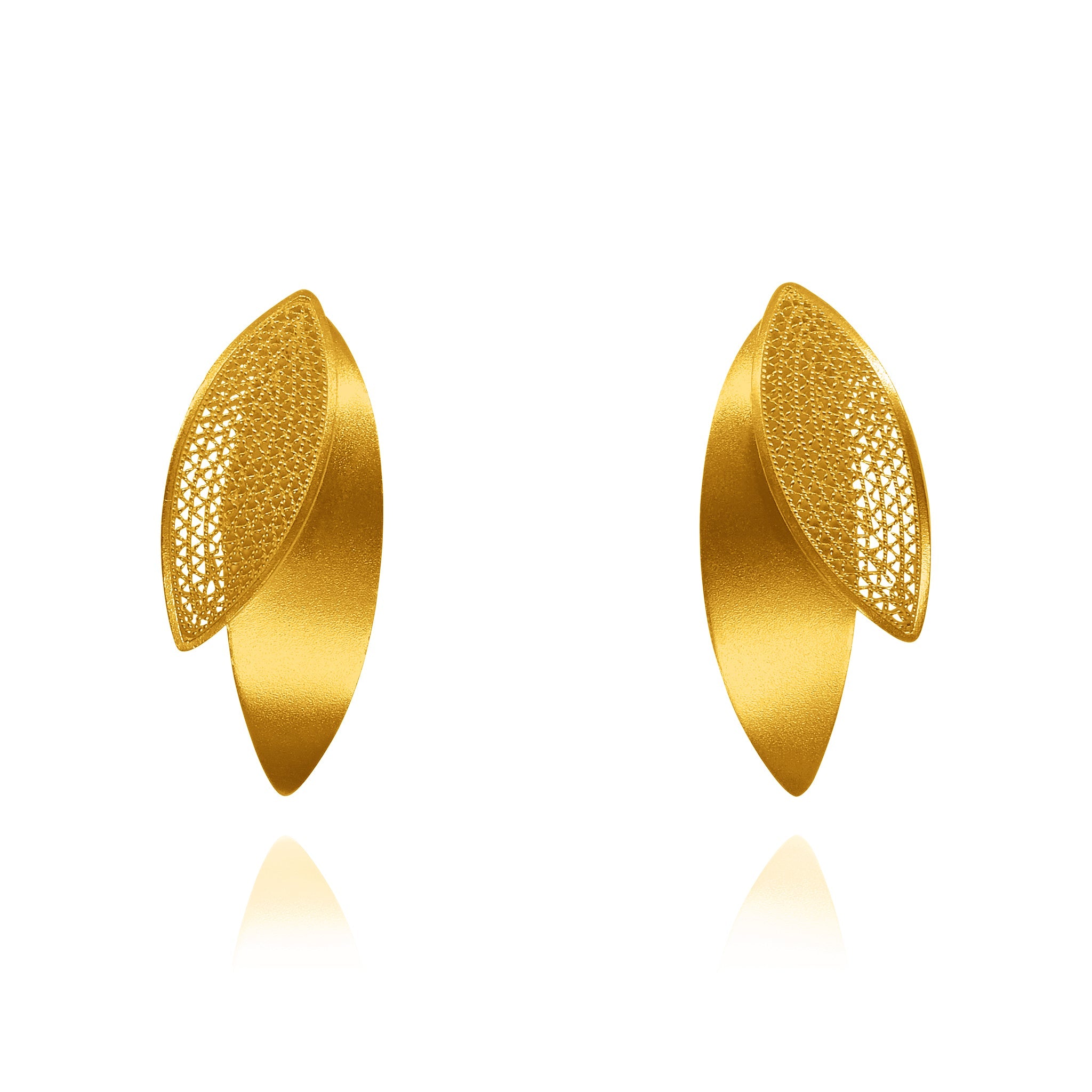 CHRISTINE GOLD MEDIUM EARRINGS FILIGREE