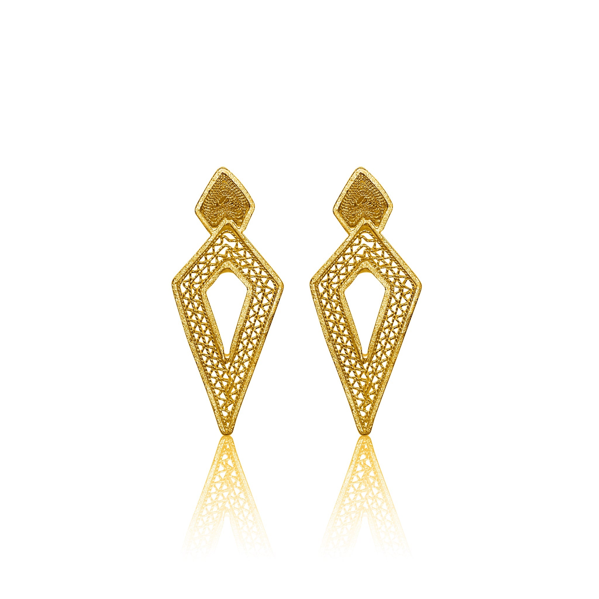 DAGA GOLD SMALL EARRINGS FILIGREE