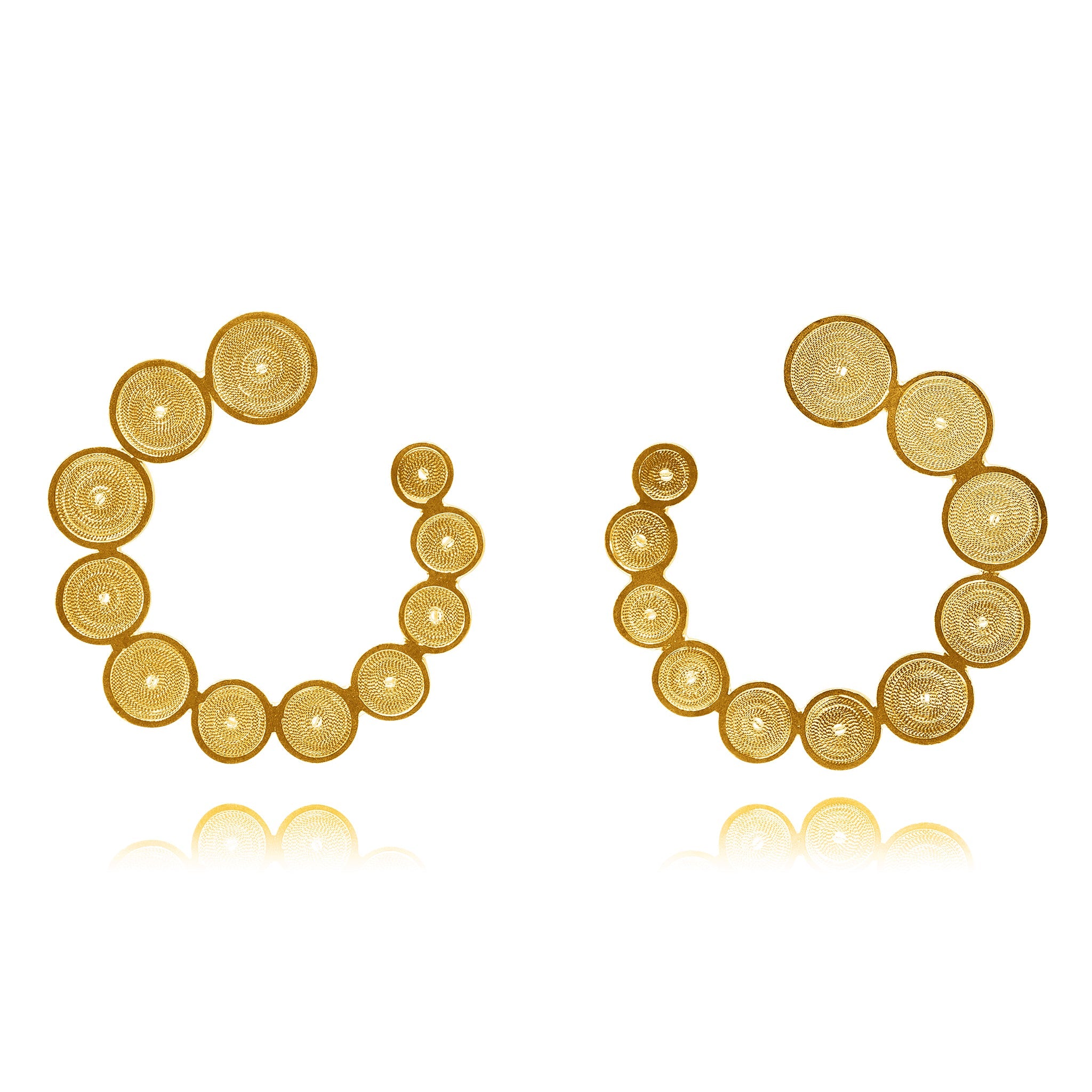 DAKOTA GOLD BIG EARRINGS FILIGREE