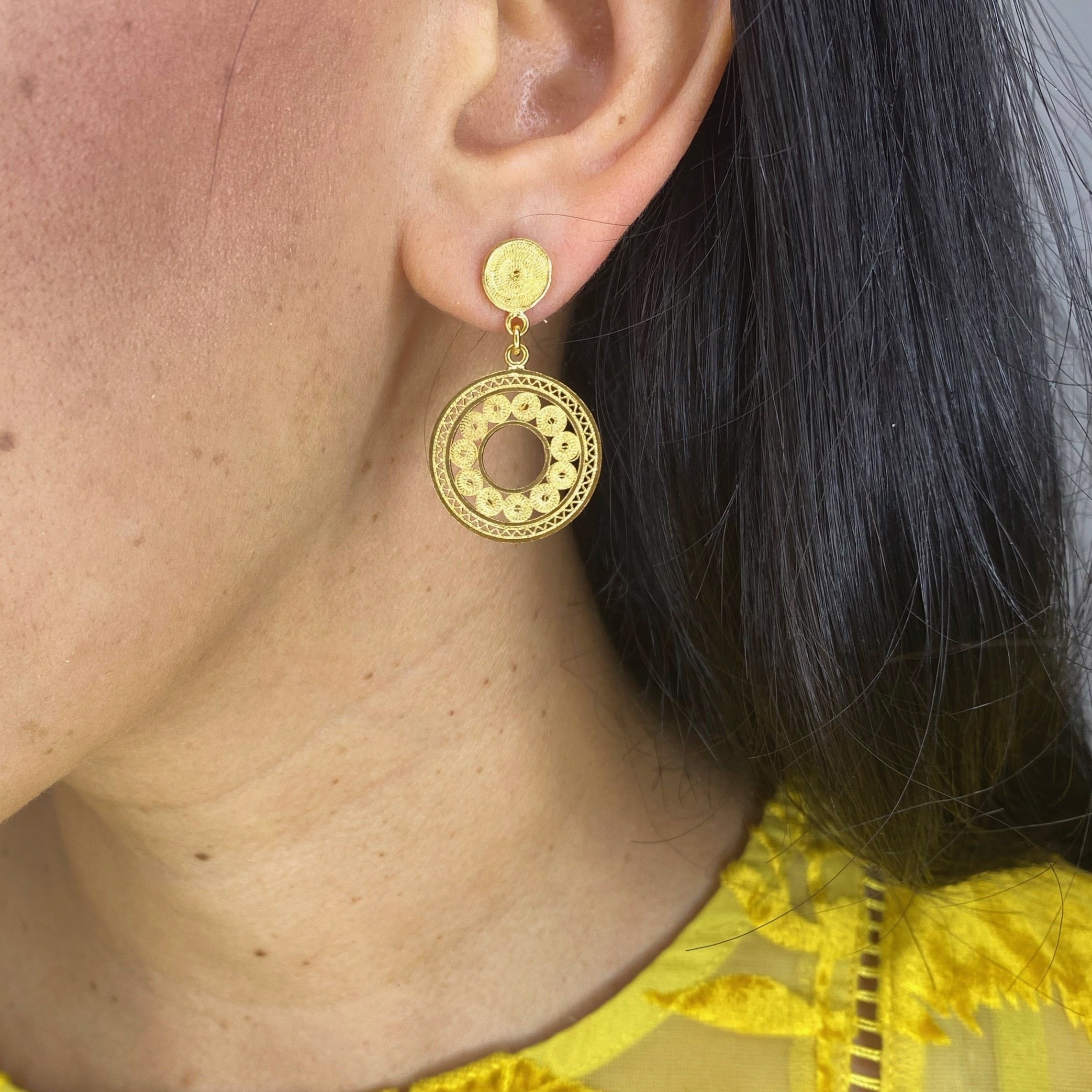 DANIELLE SILVER MEDIUM EARRINGS FILIGREE