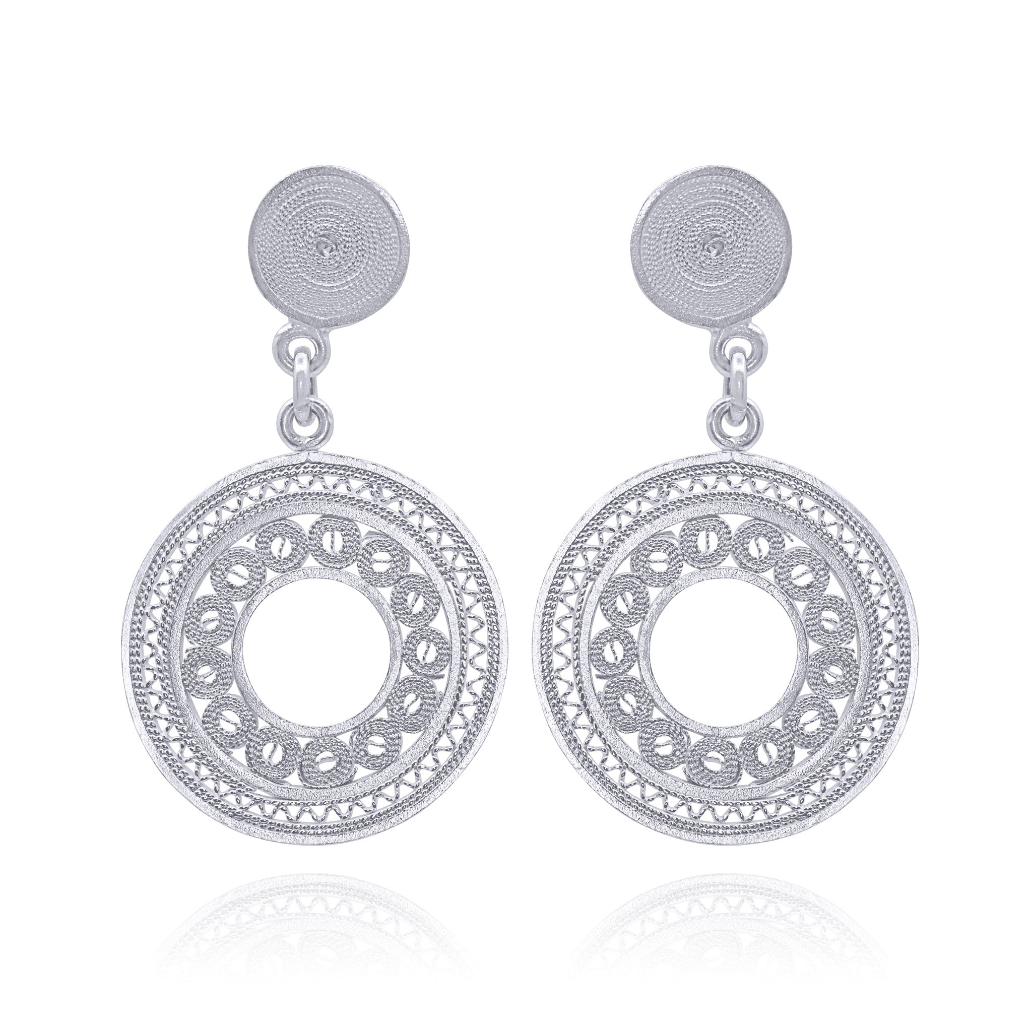 DANIELLE SILVER MEDIUM EARRINGS FILIGREE