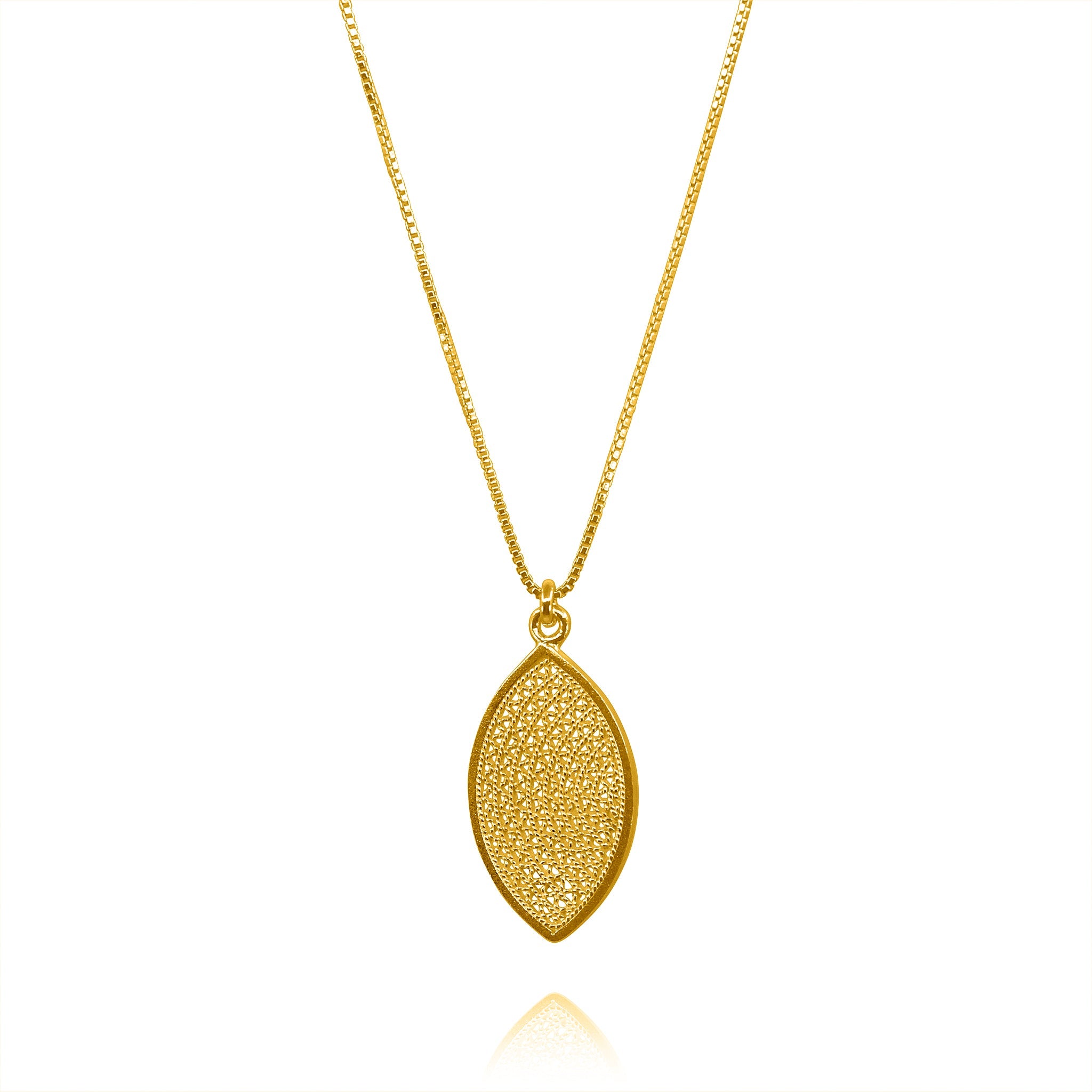 EDEN GOLD SMALL PENDANT NECKLACE FILIGREE