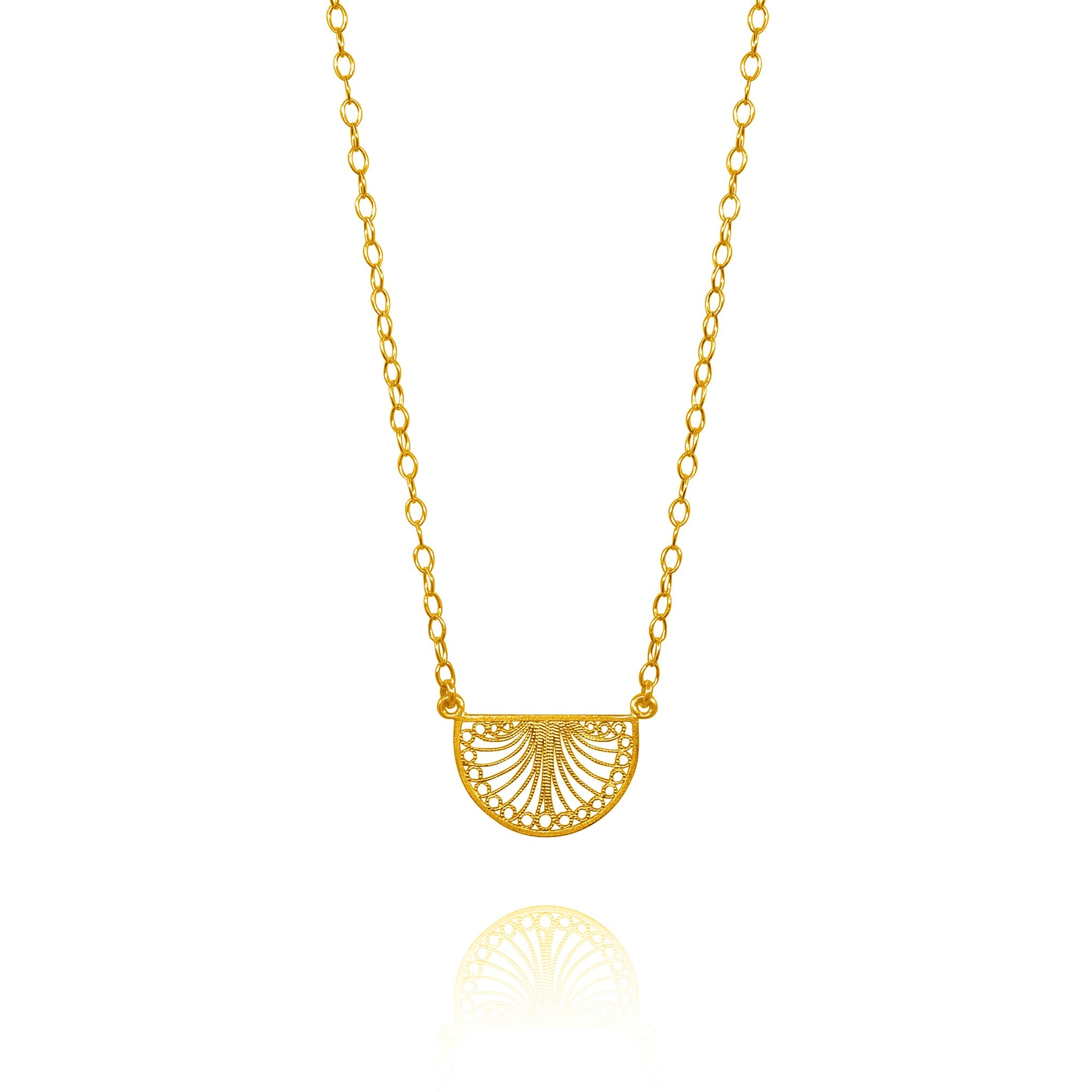 EDITH GOLD MEDIUM NECKLACE FILIGREE