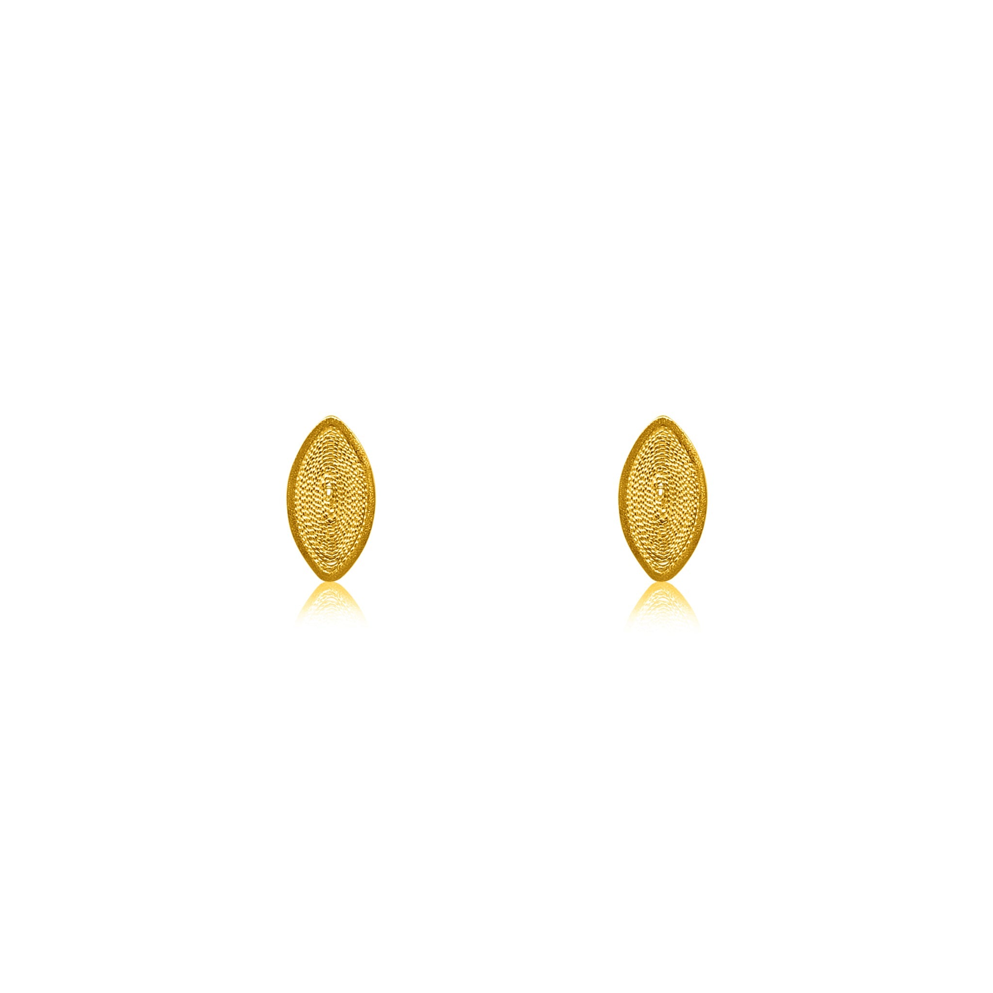 EDNA GOLD STUD EARRINGS FILIGREE