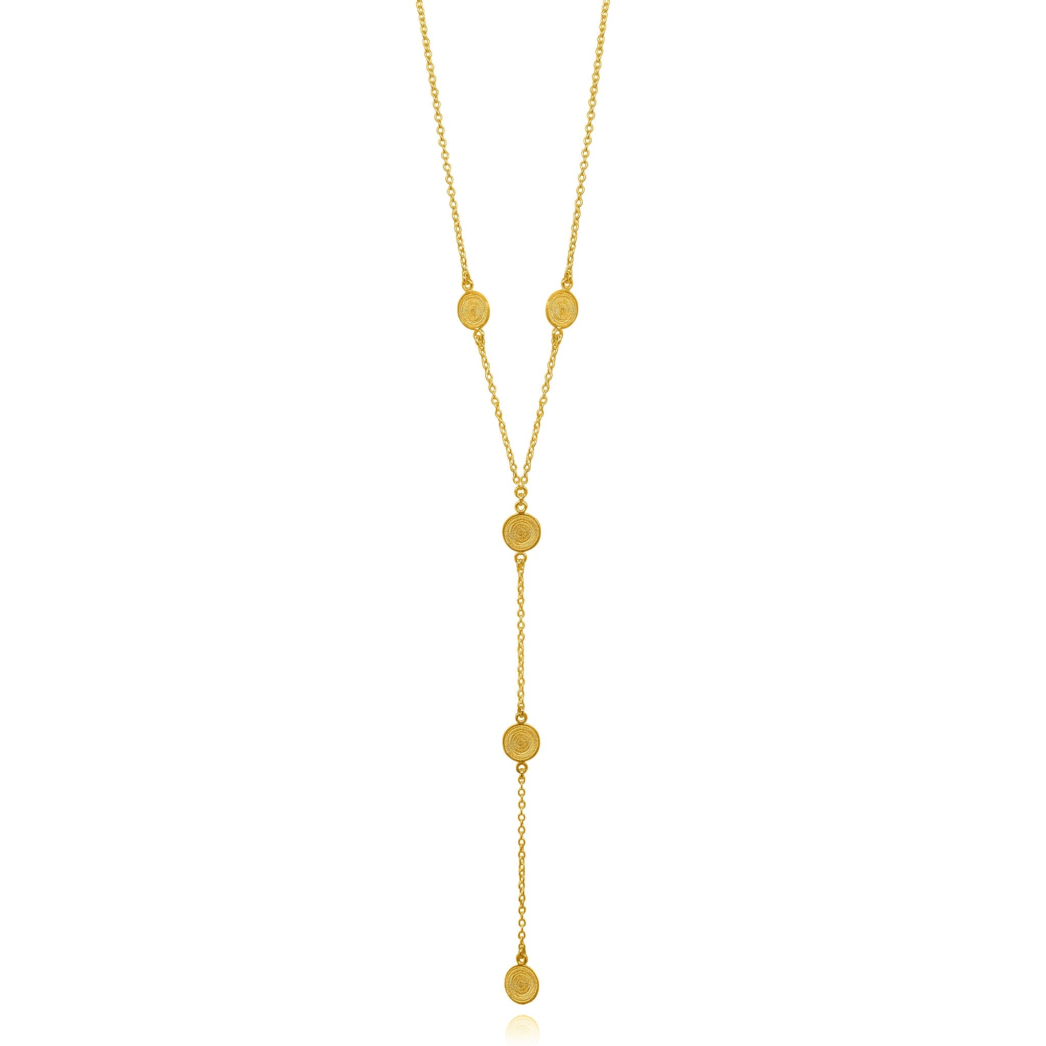 EMILY GOLD LONG NECKLACE FILIGREE