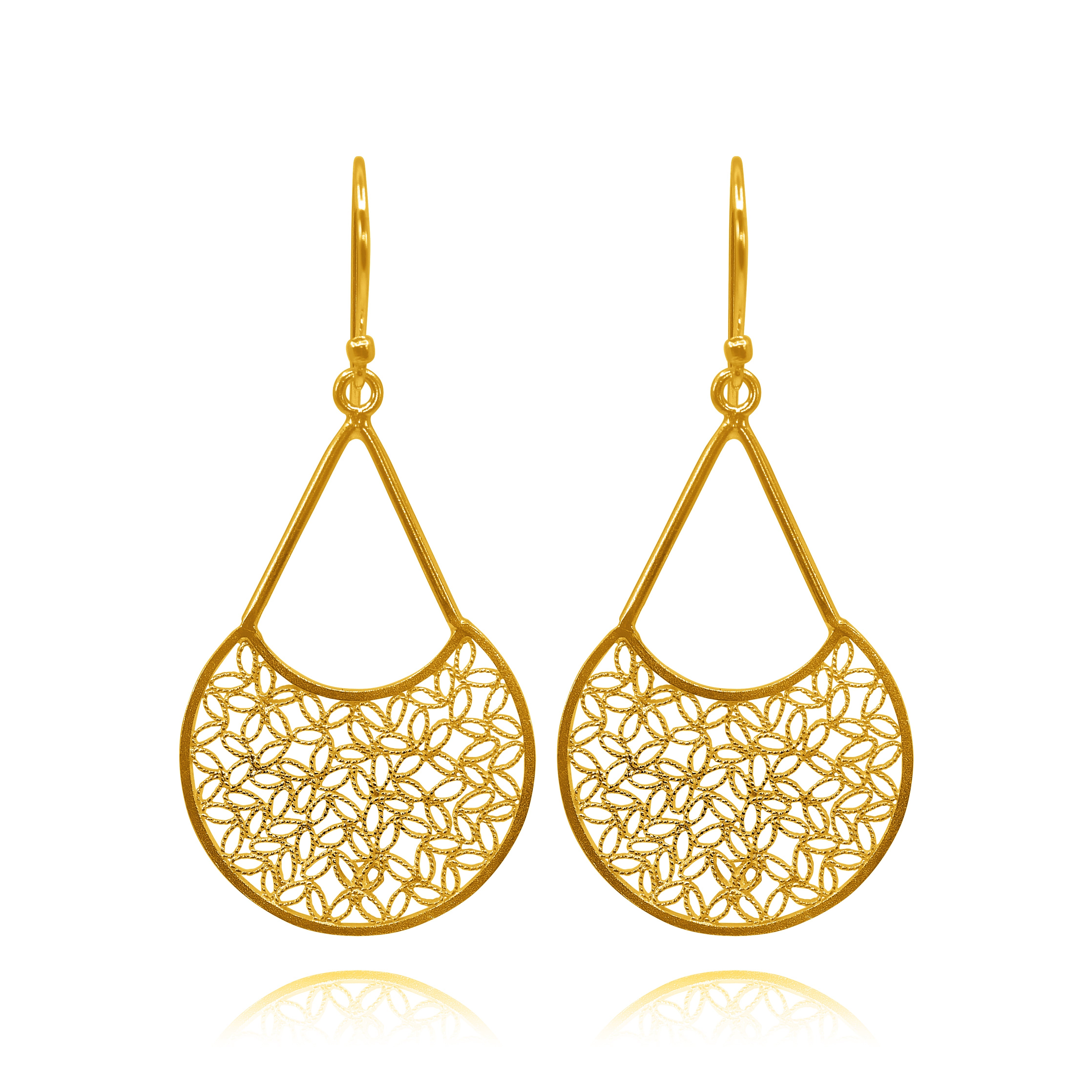 FUSION GOLD MEDIUM EARRINGS FILIGREE