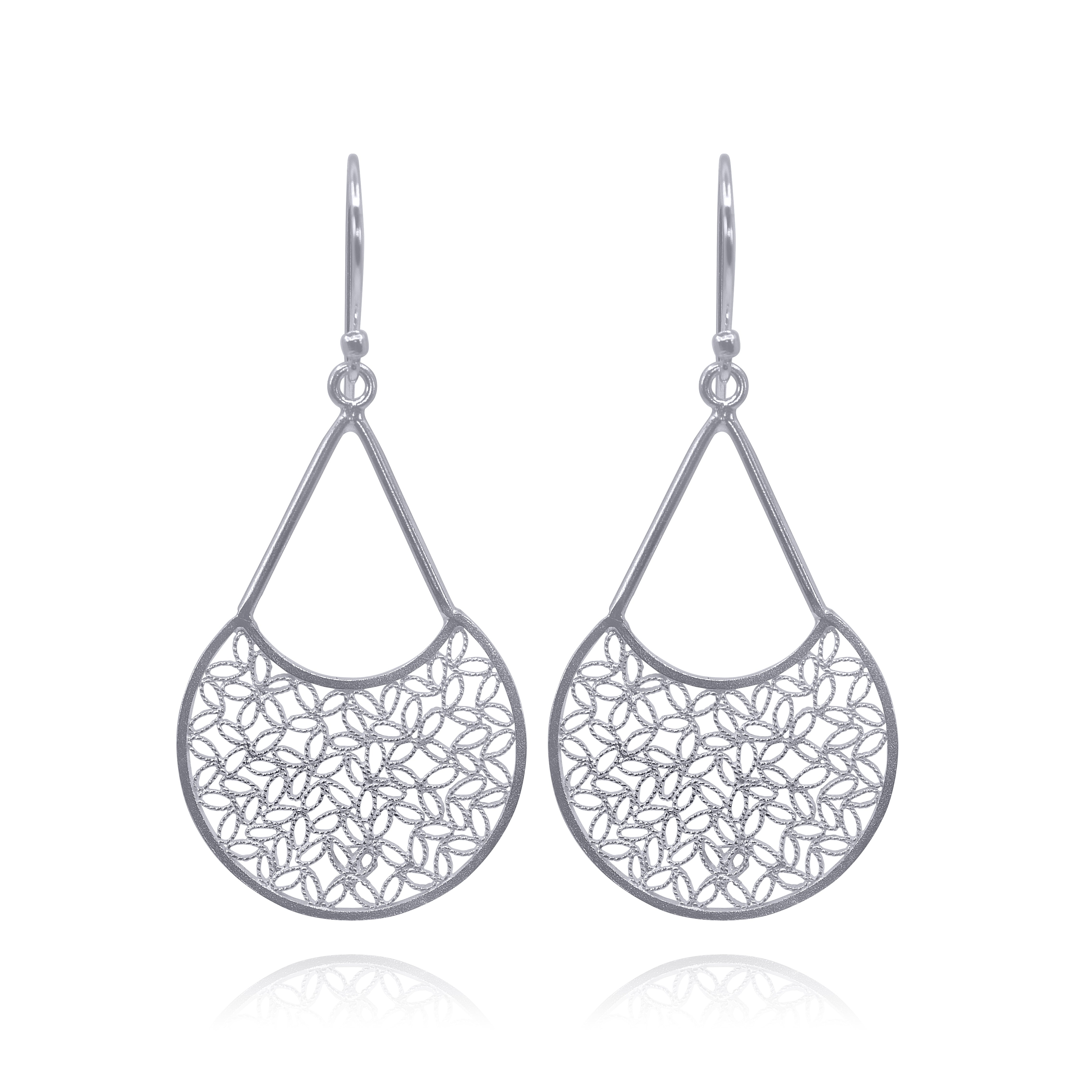 FUSION SILVER MEDIUM EARRINGS FILIGREE