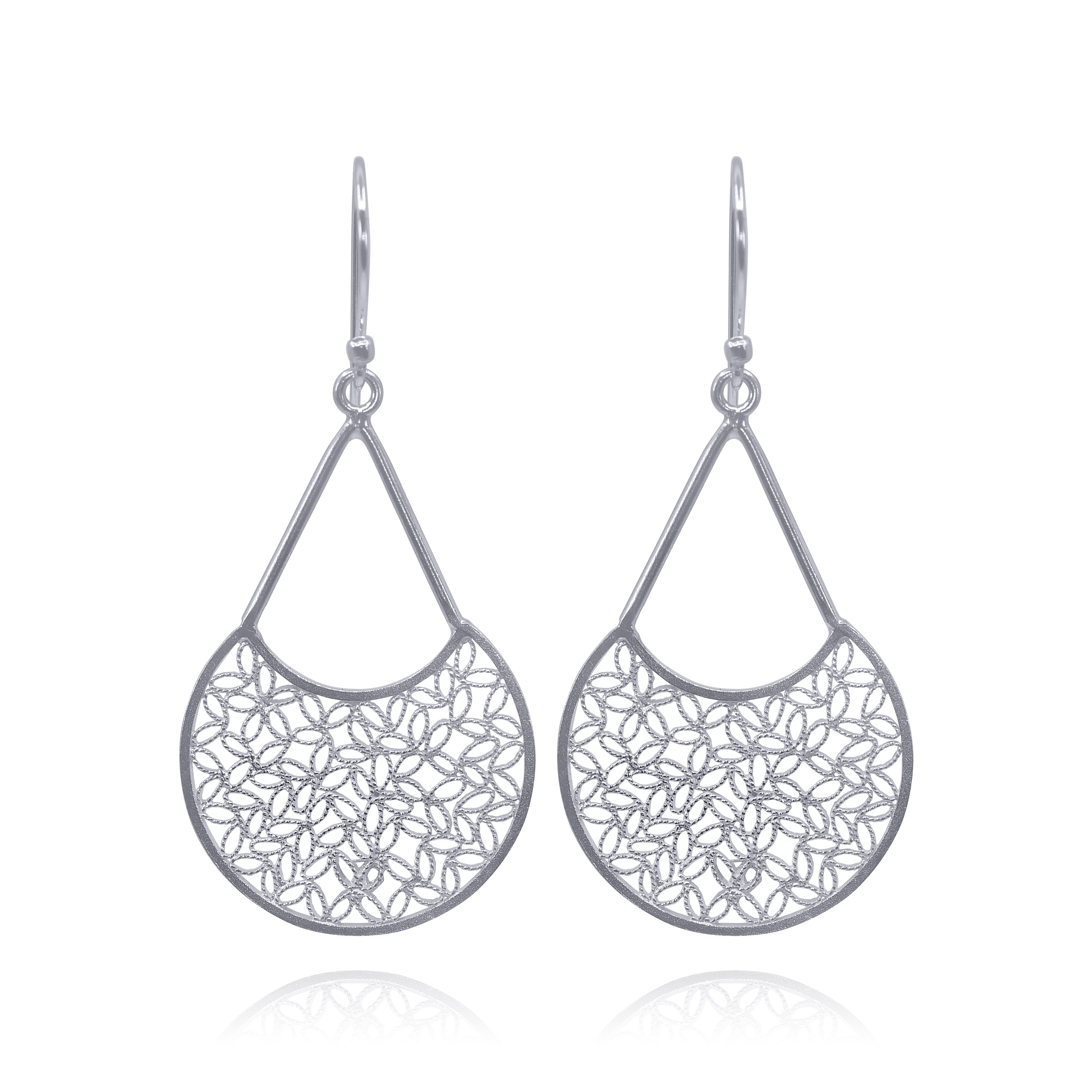 FUSION SILVER MEDIUM EARRINGS FILIGREE