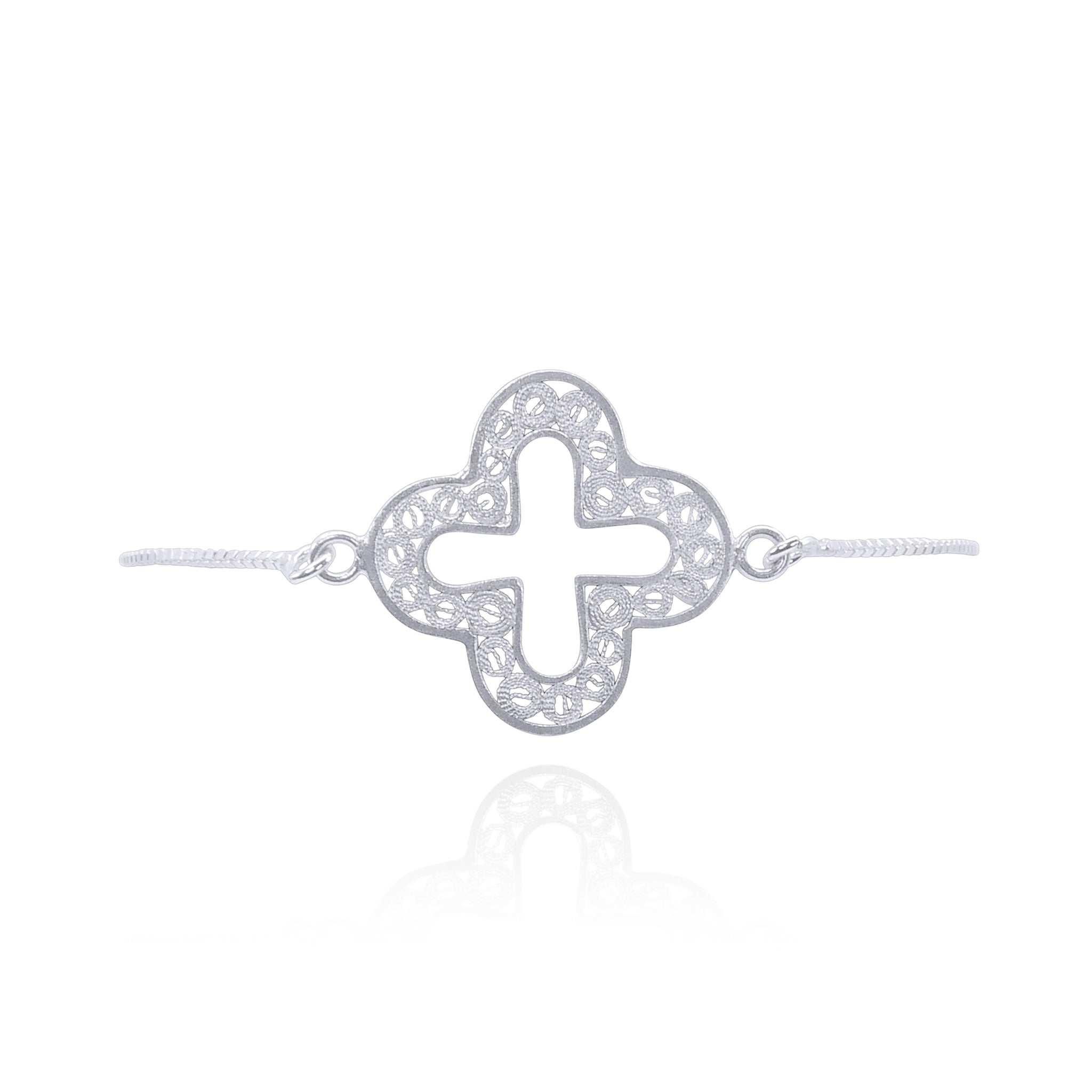 GISELLE SILVER ADJUSTABLE BRACELET FILIGREE