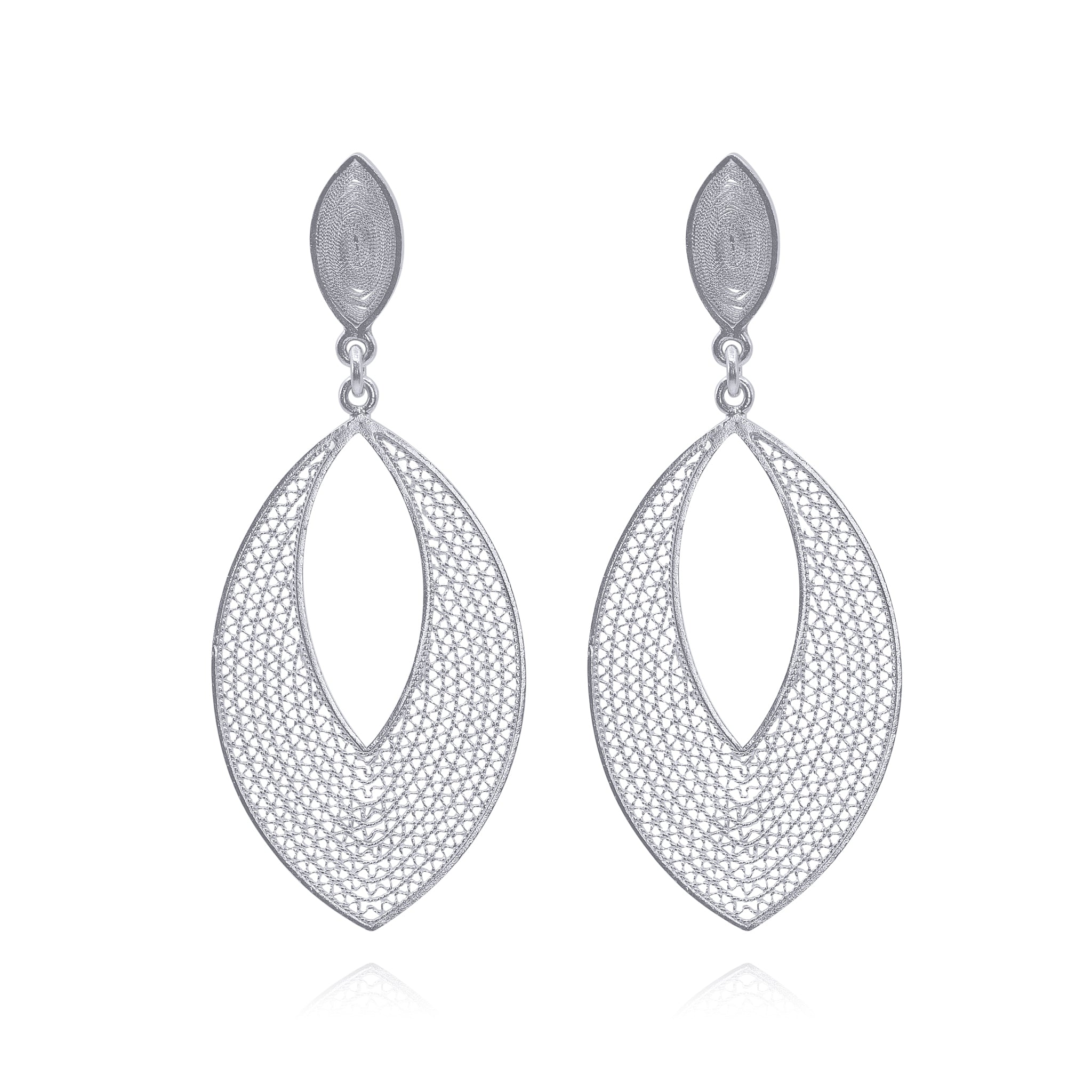 IRIS SILVER LARGE EARRINGS FILIGREE