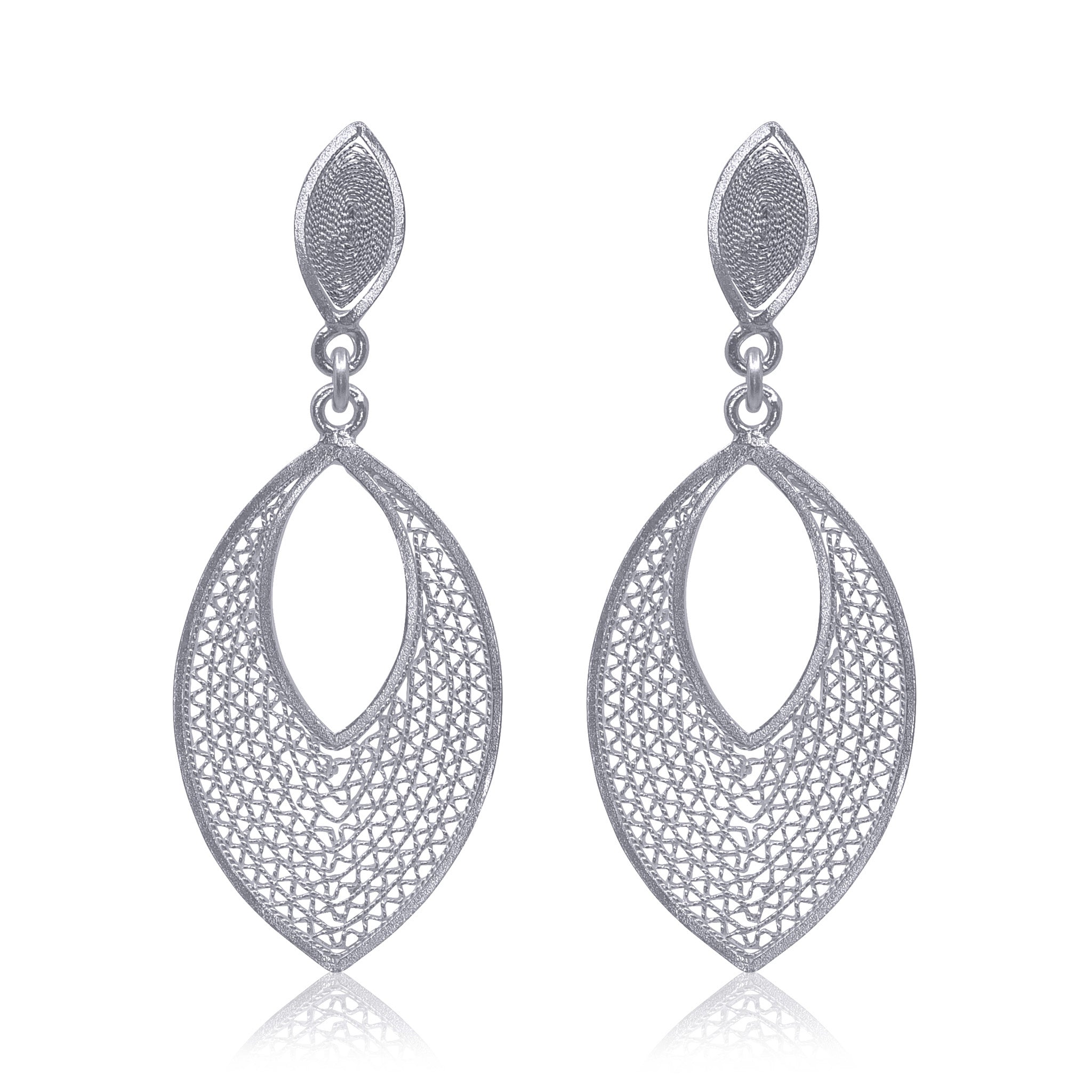 IRIS SILVER MEDIUM EARRINGS FILIGREE