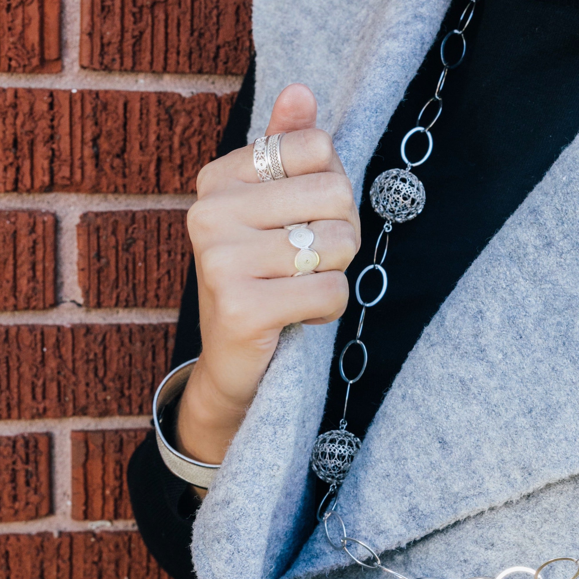 IVY SILVER RING FILIGREE