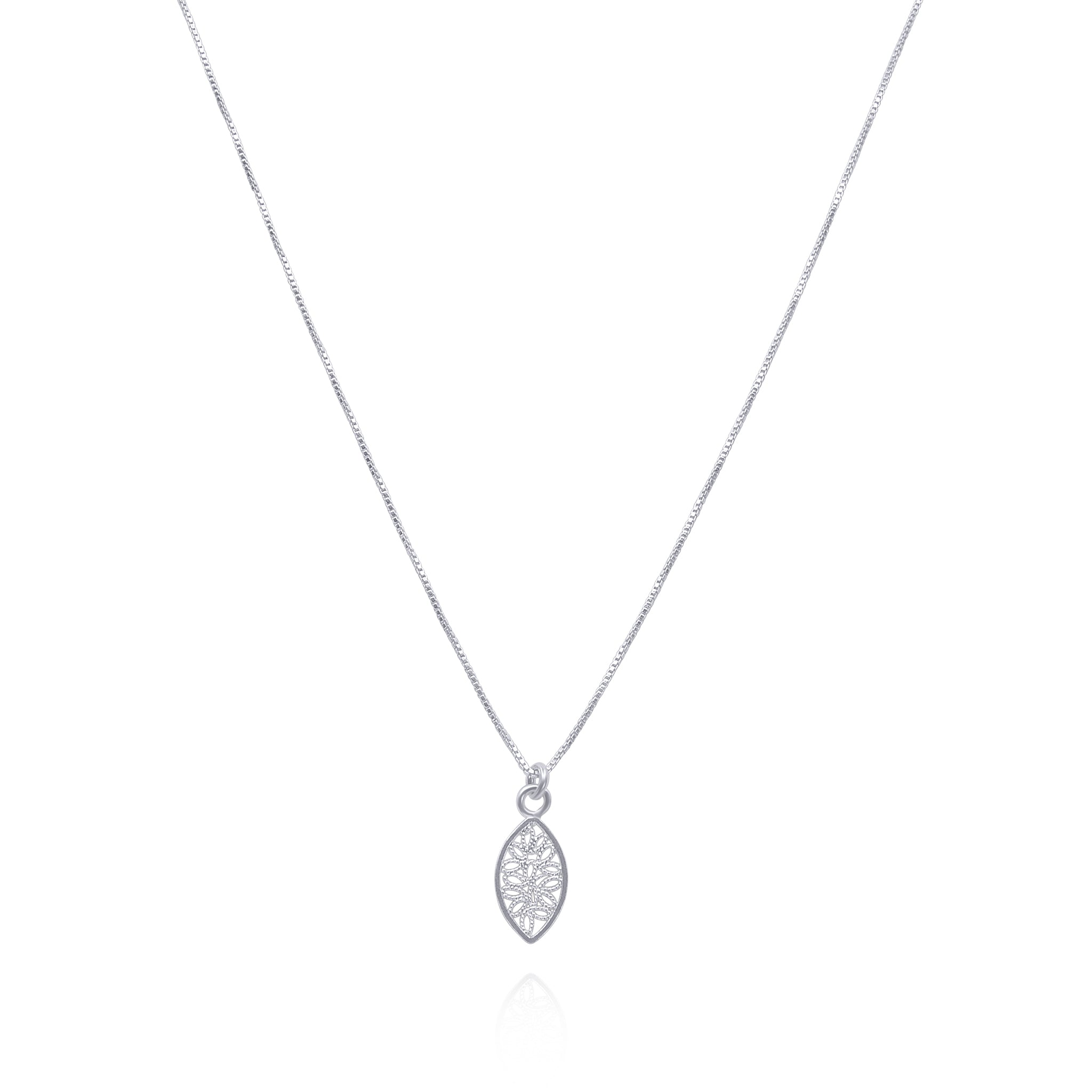 JOSEPHINE SILVER SMALL PENDANT NECKLACE FILIGREE