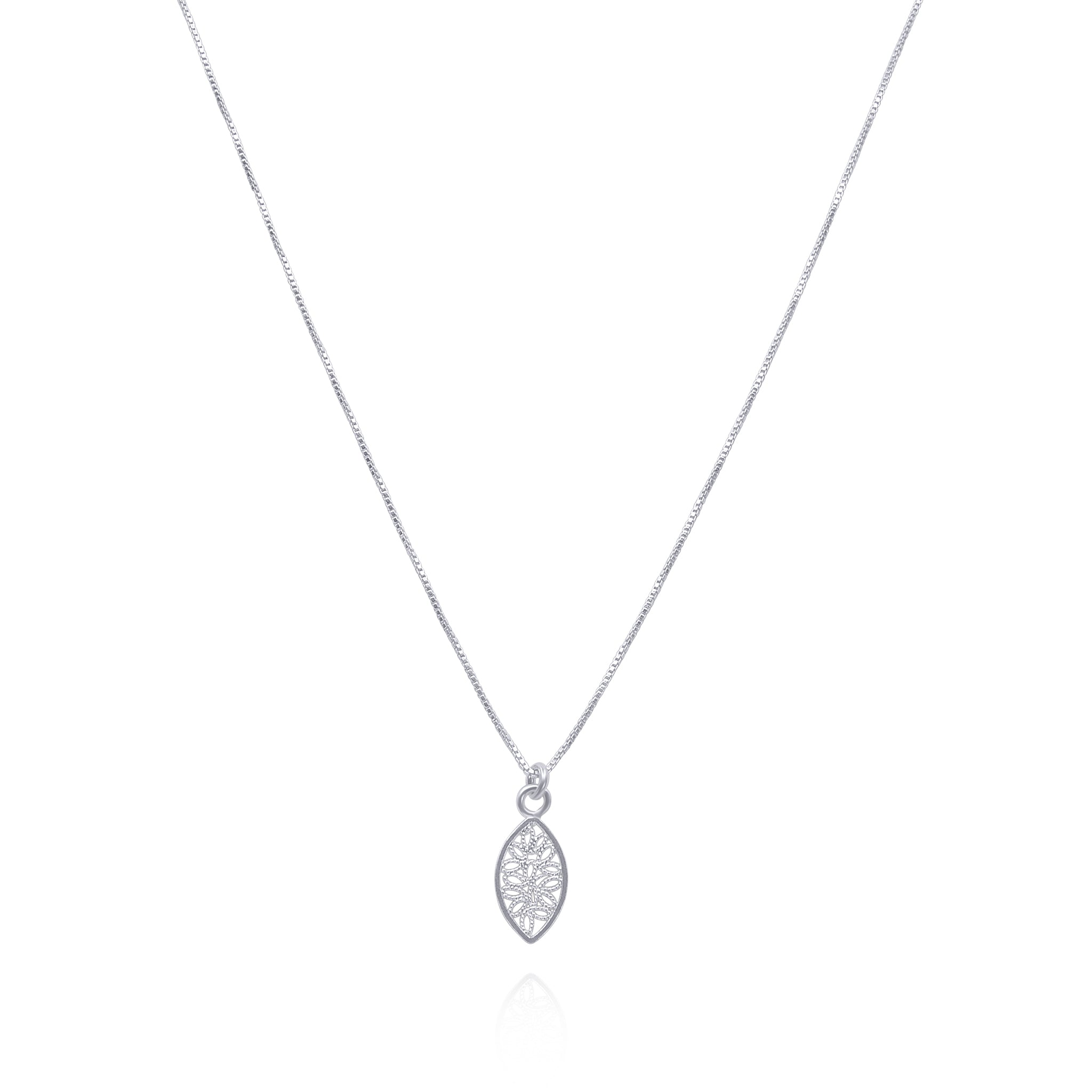 JOSEPHINE SILVER SMALL PENDANT NECKLACE FILIGREE