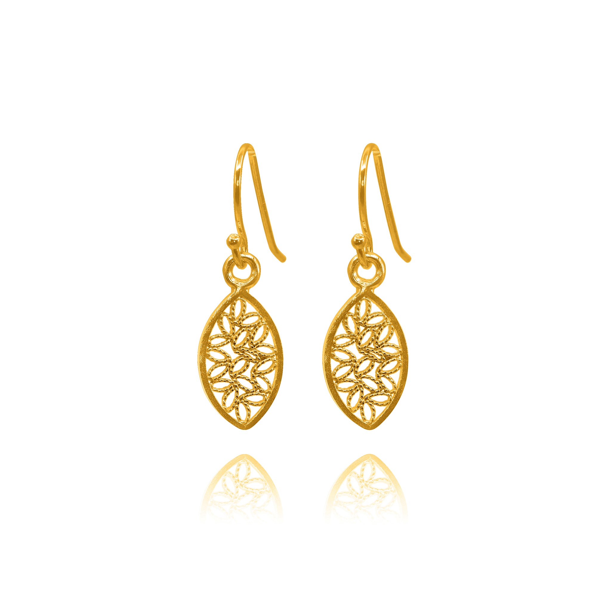 JOSEPHINE SOLID GOLD 18K SMALL EARRINGS FILIGREE