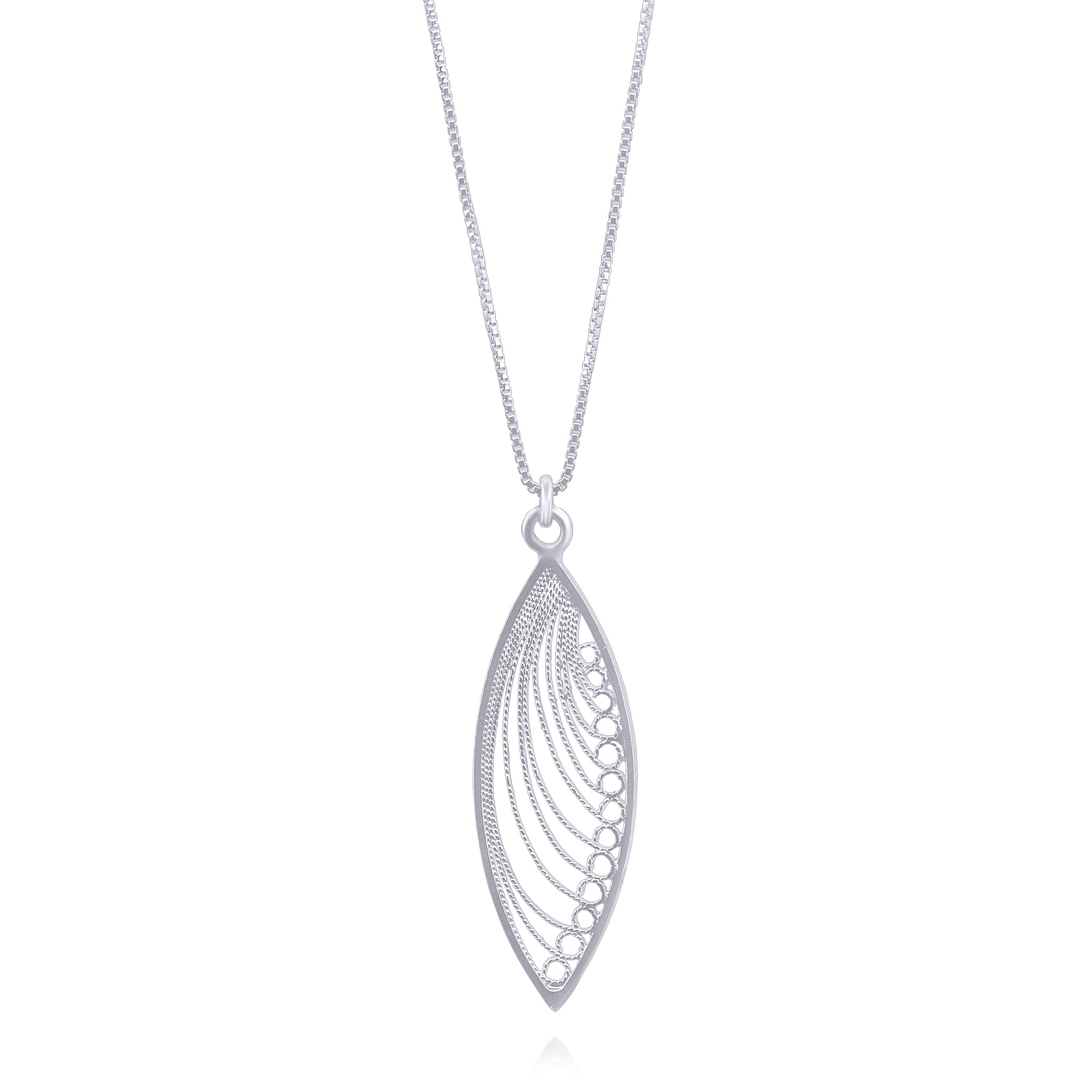 KHAYA SILVER MEDIUM PENDANT NECKLACE FILIGREE