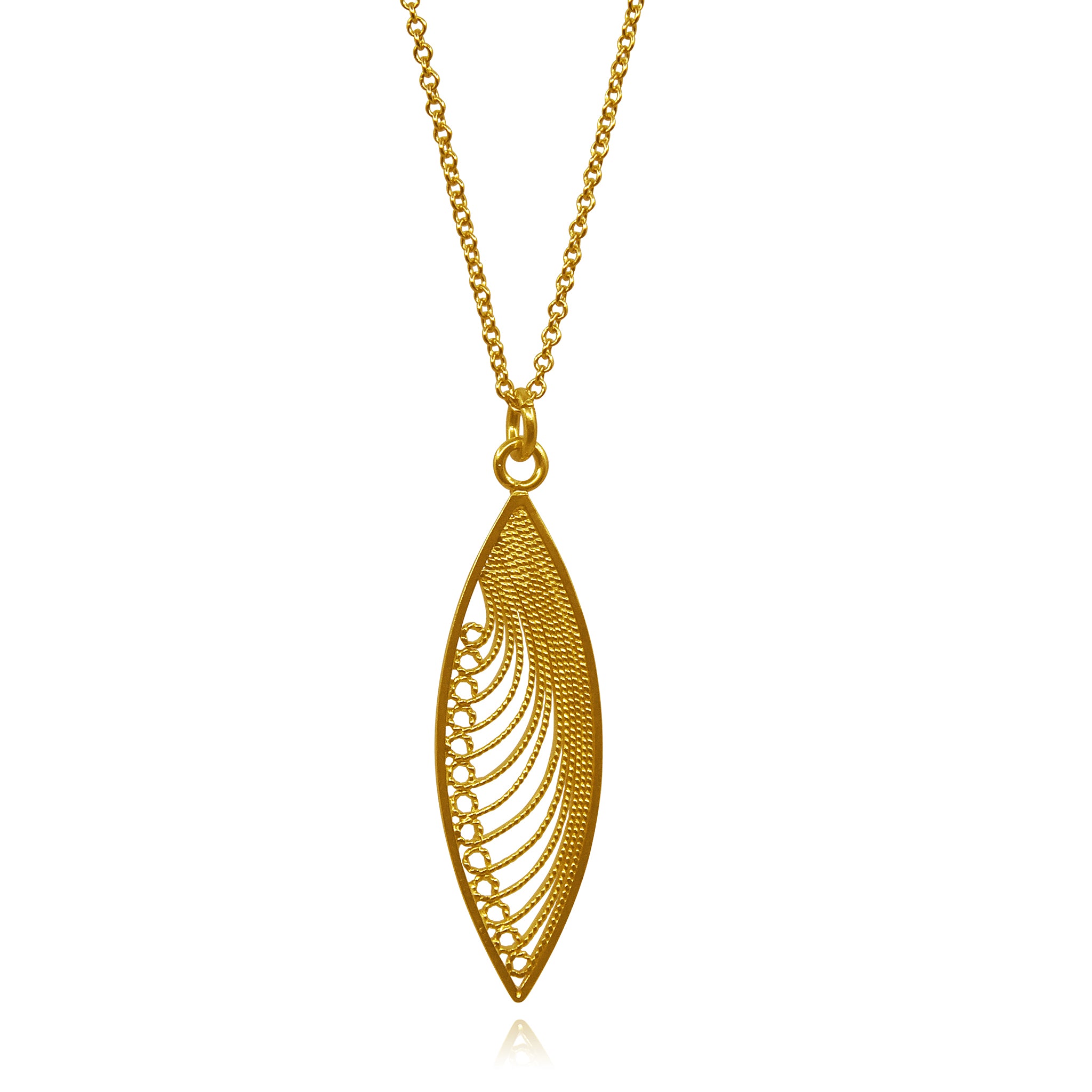 KHAYA SOLID GOLD 18K MEDIUM PENDANT FILIGREE