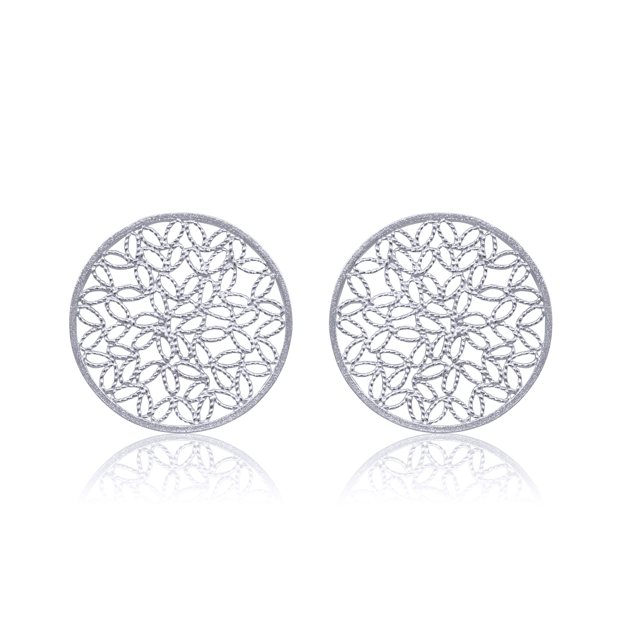 KRIN SILVER STUD EARRINGS FILIGREE