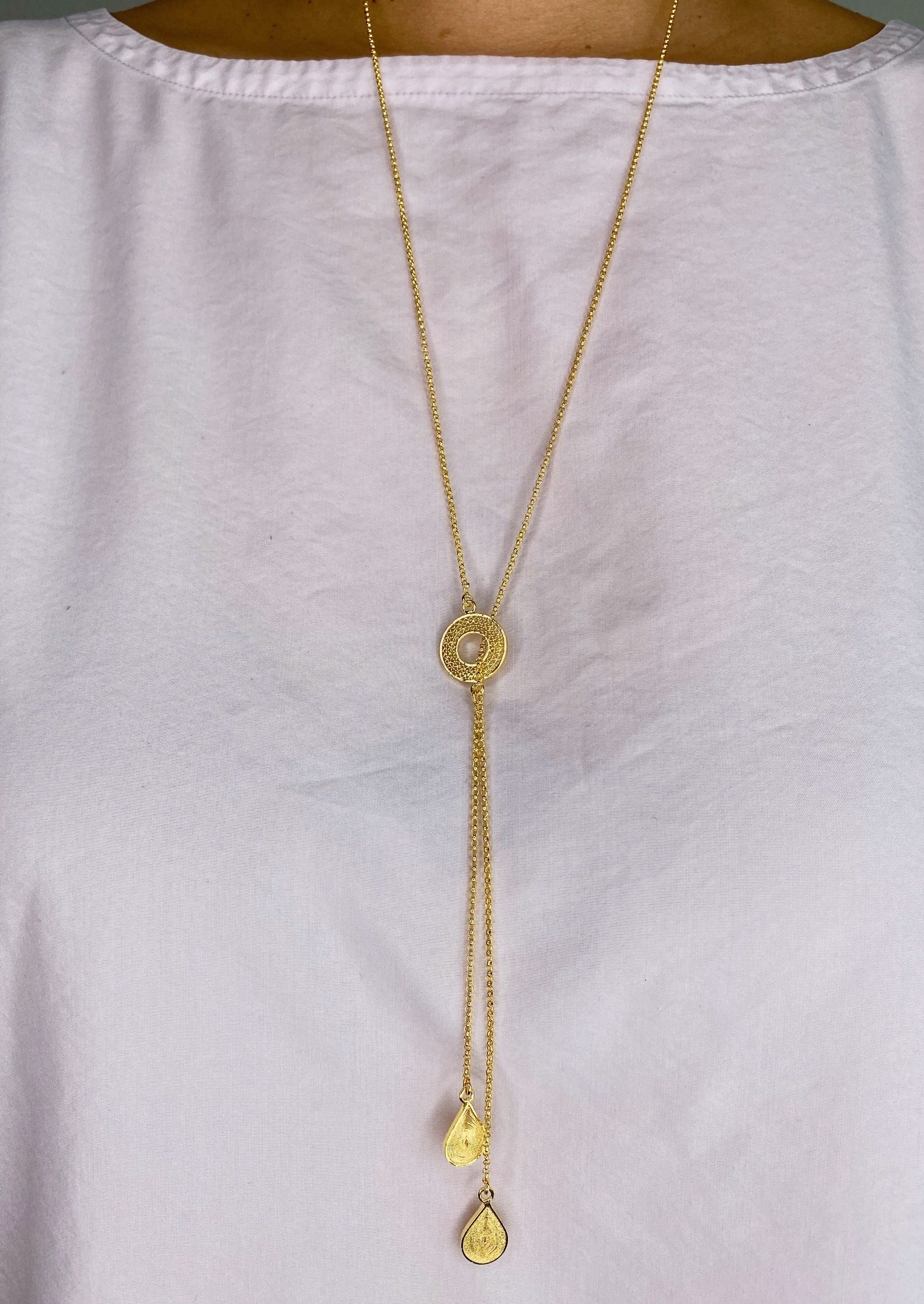 LASSO GOLD DOBLE LONG NECKLACE FILIGREE