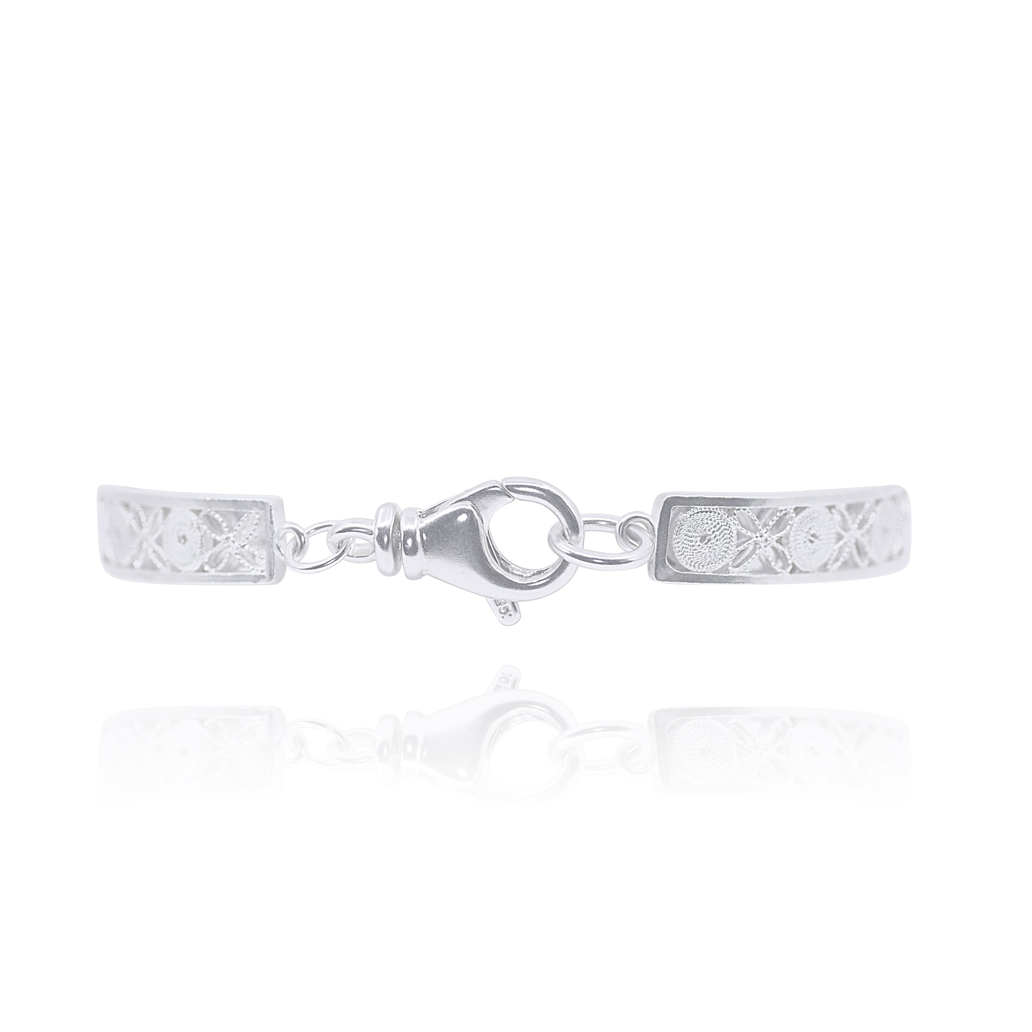 LENNON SILVER CLASP BRACELET FILIGREE