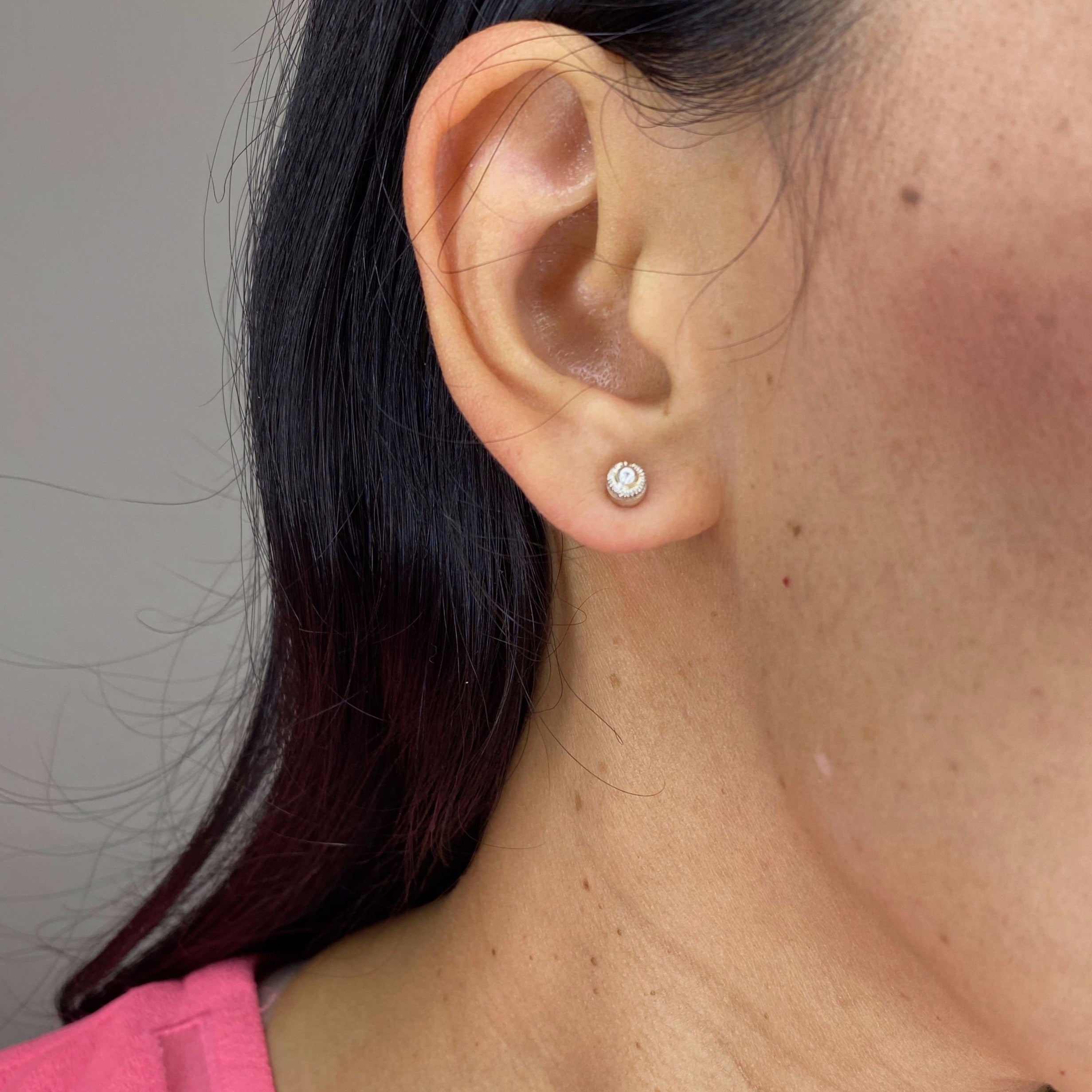 LISA SILVER MINI STUD EARRINGS FILIGREE