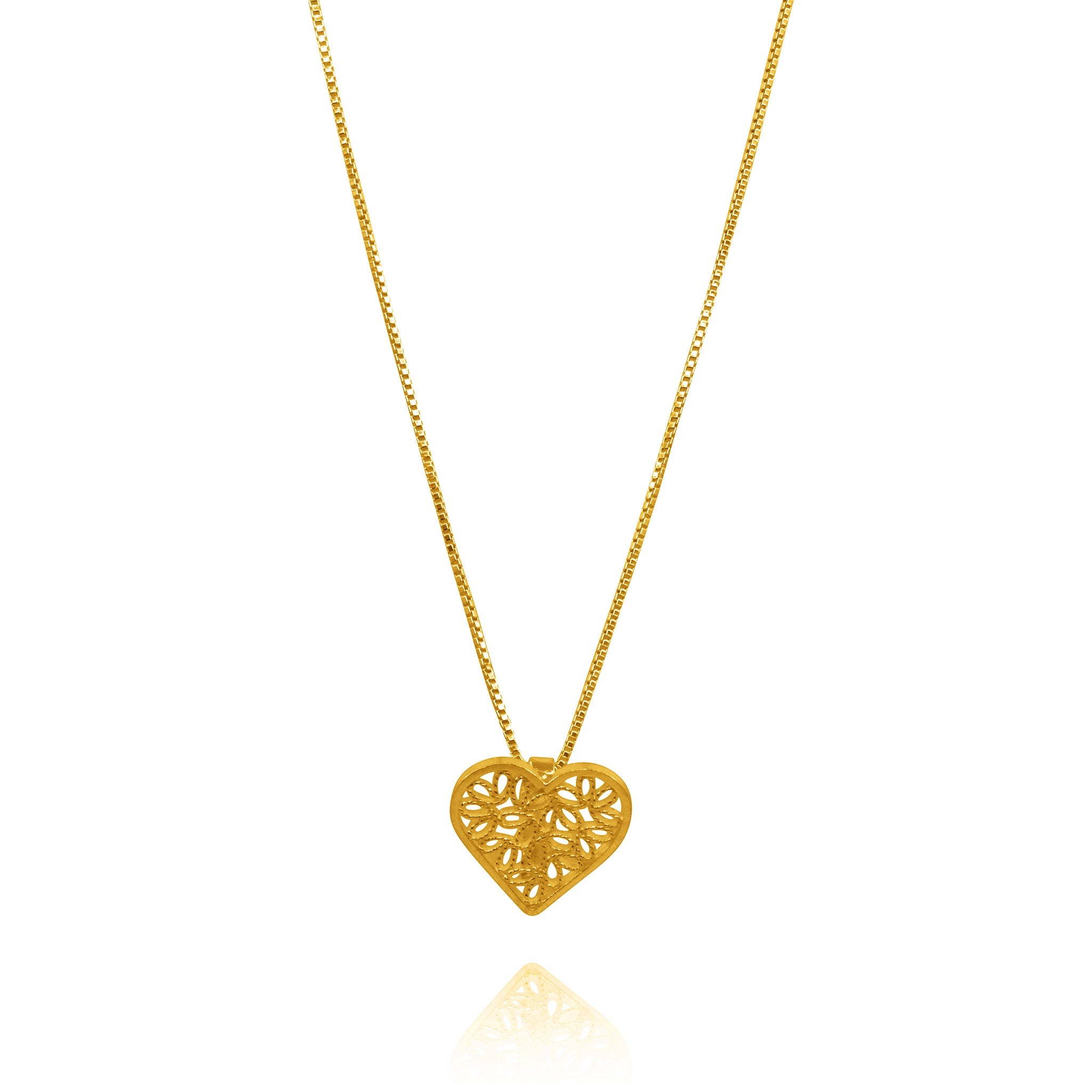 LITTLE GOLD PENDANT HEARTS NECKLACE