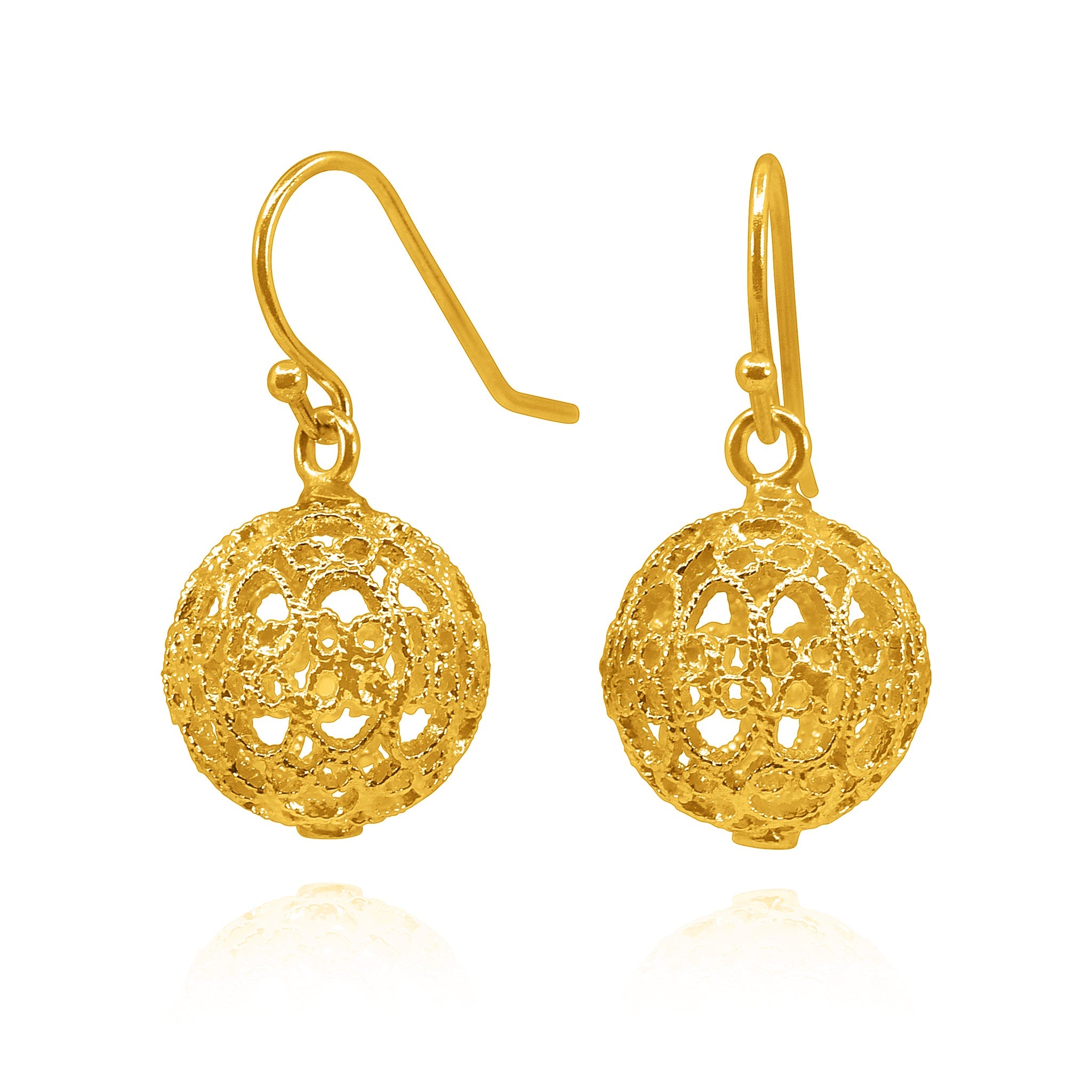 LUCRECIA GOLD SMALL EARRINGS FILIGREE