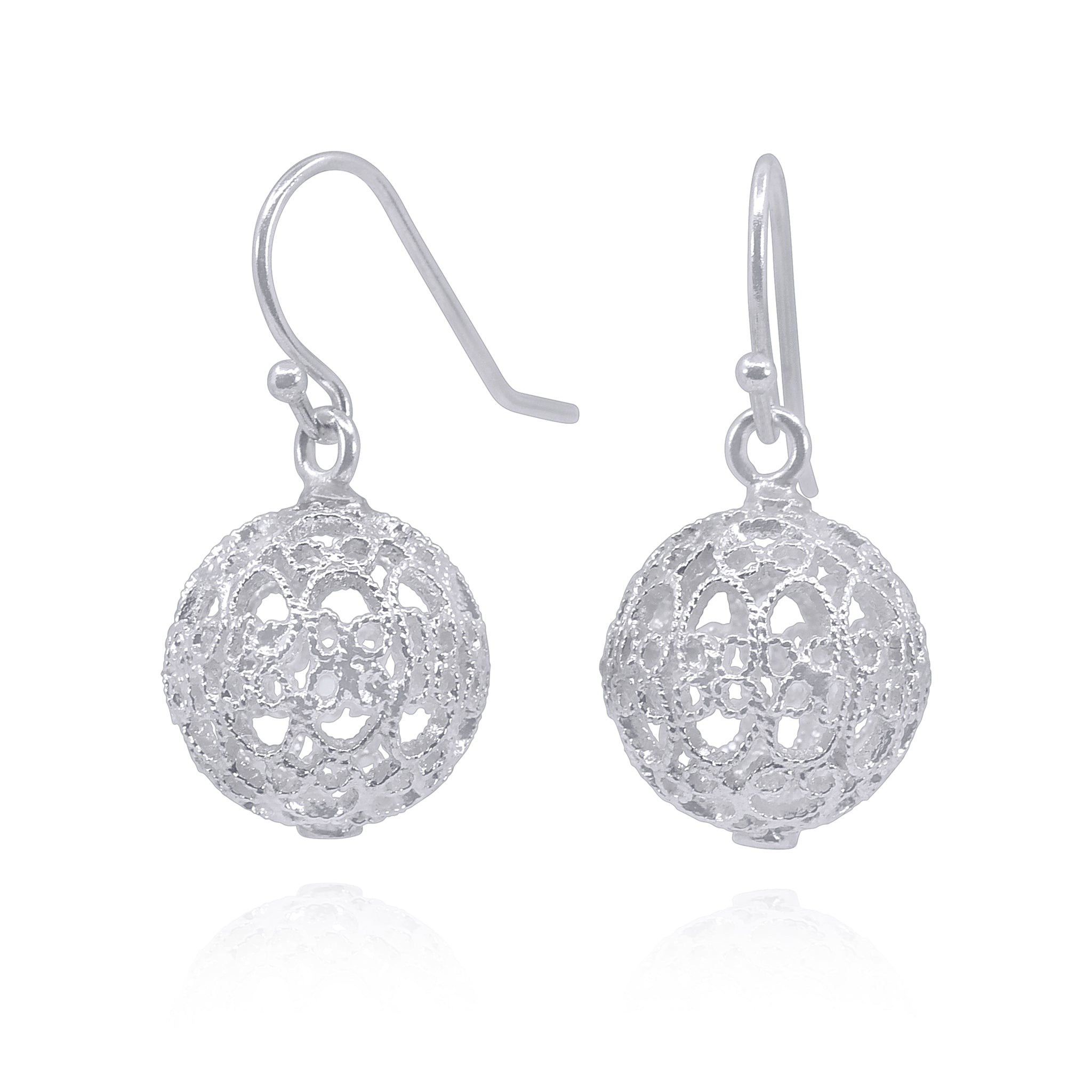 LUCRECIA SILVER SMALL EARRINGS FILIGREE