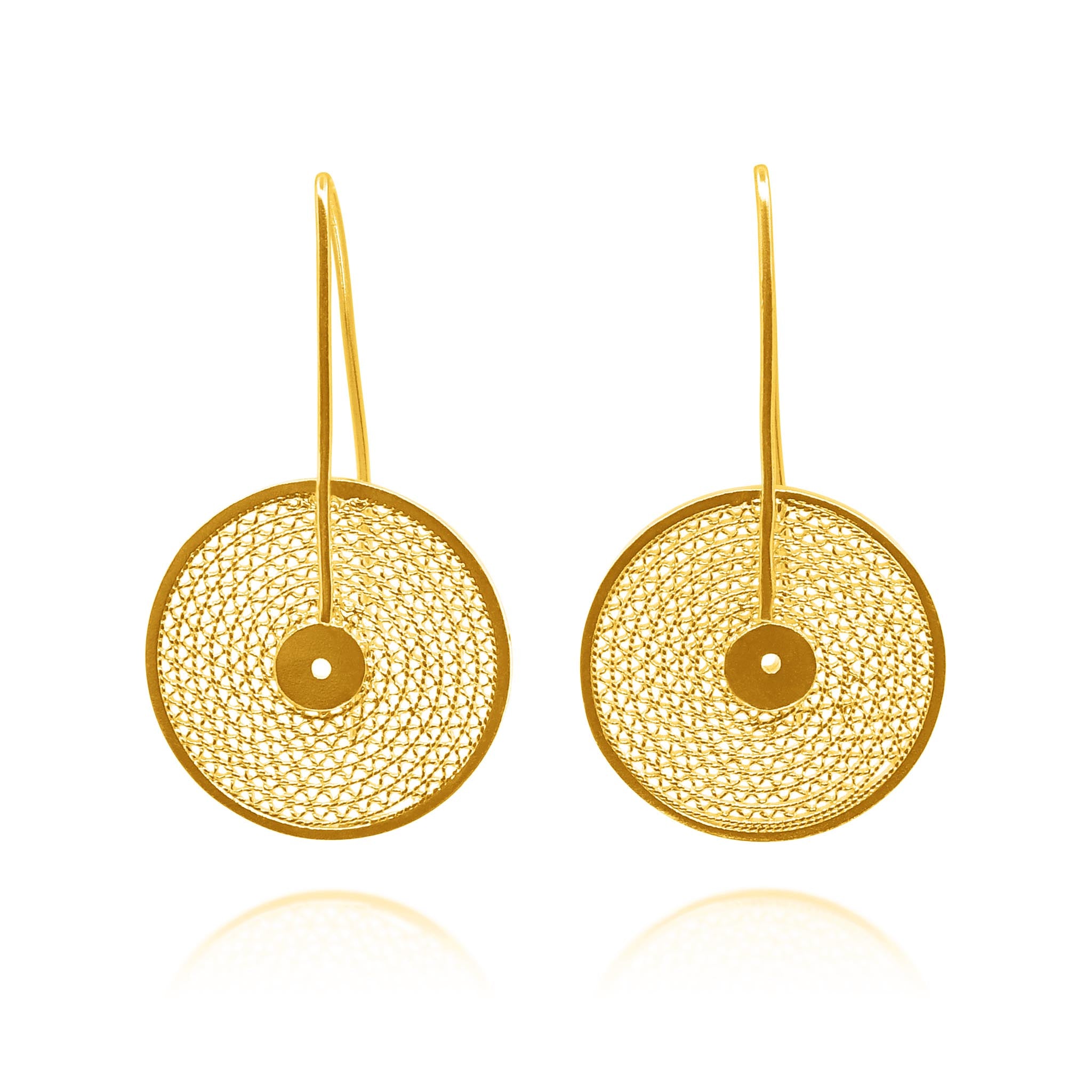 LUZ GOLD MEDIUM EARRINGS FILIGREE