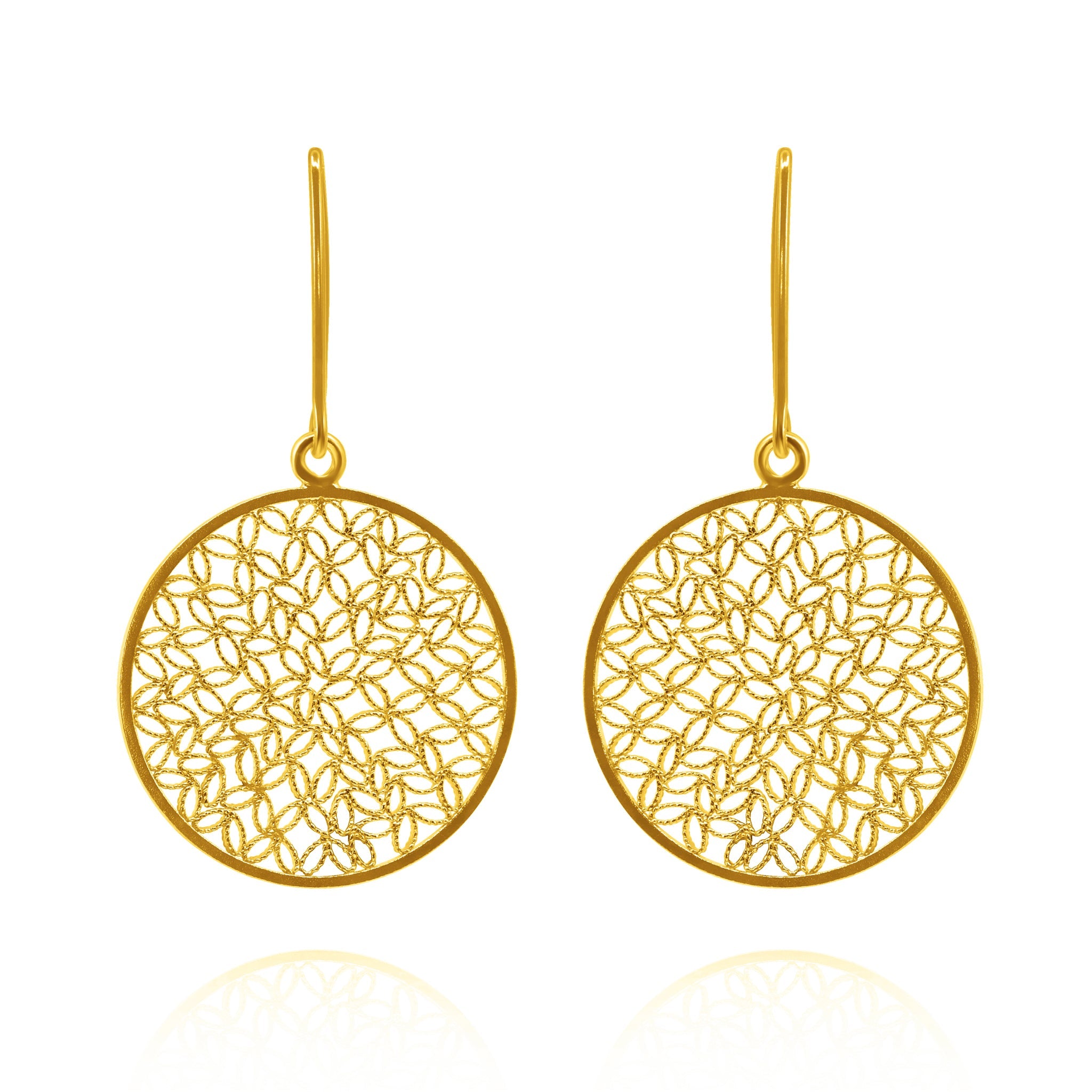 MADELYN GOLD MEDIUM EARRINGS FILIGREE