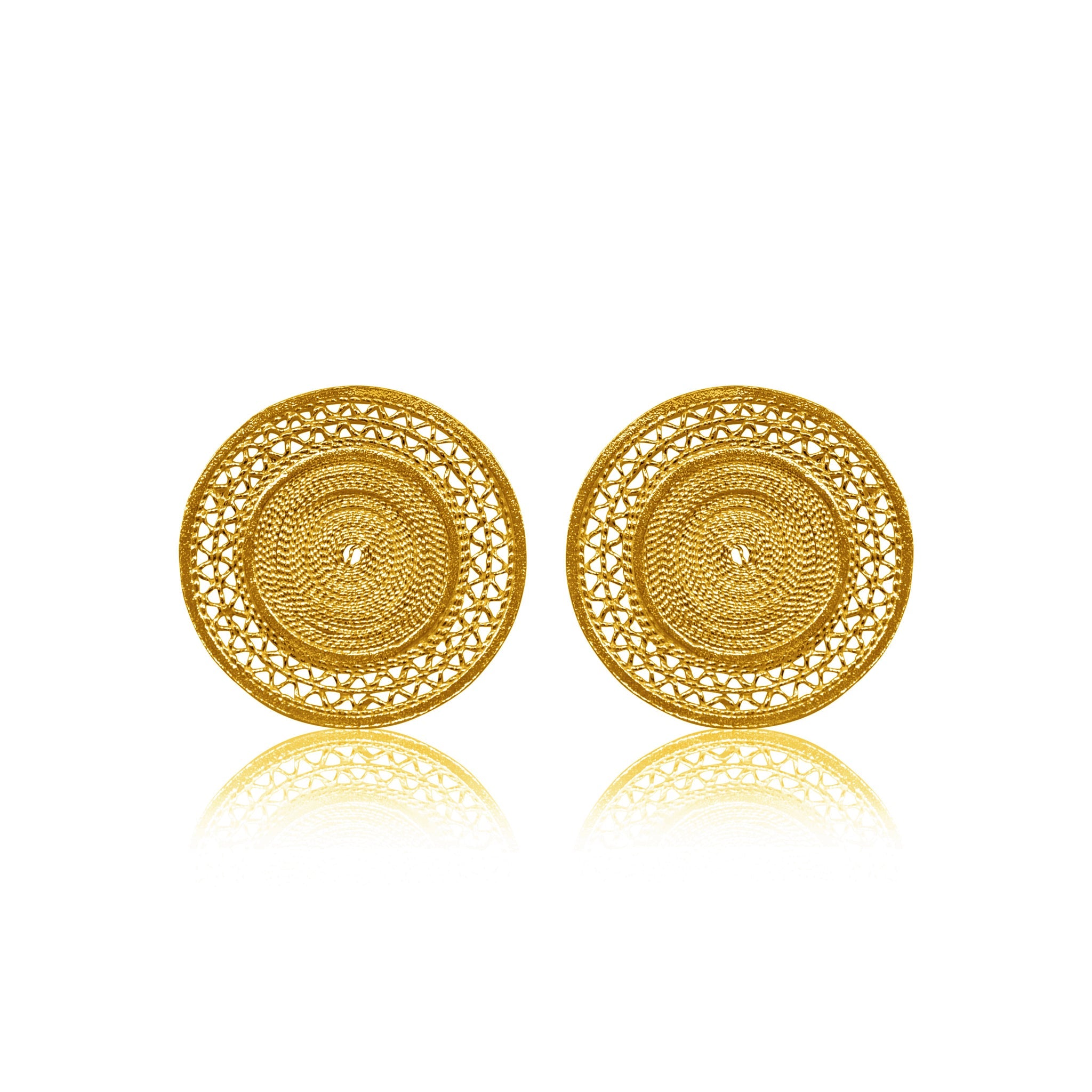 MAGGIE GOLD STUD EARRINGS FILIGREE