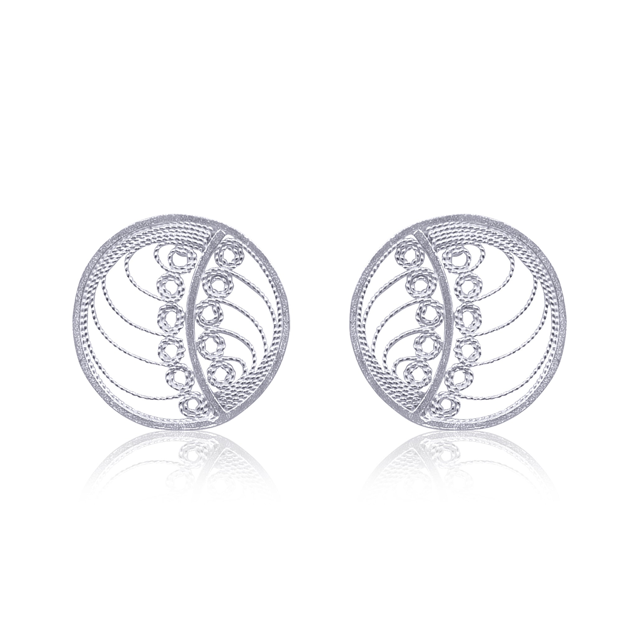 MARGO SILVER STUD EARRINGS FILIGREE