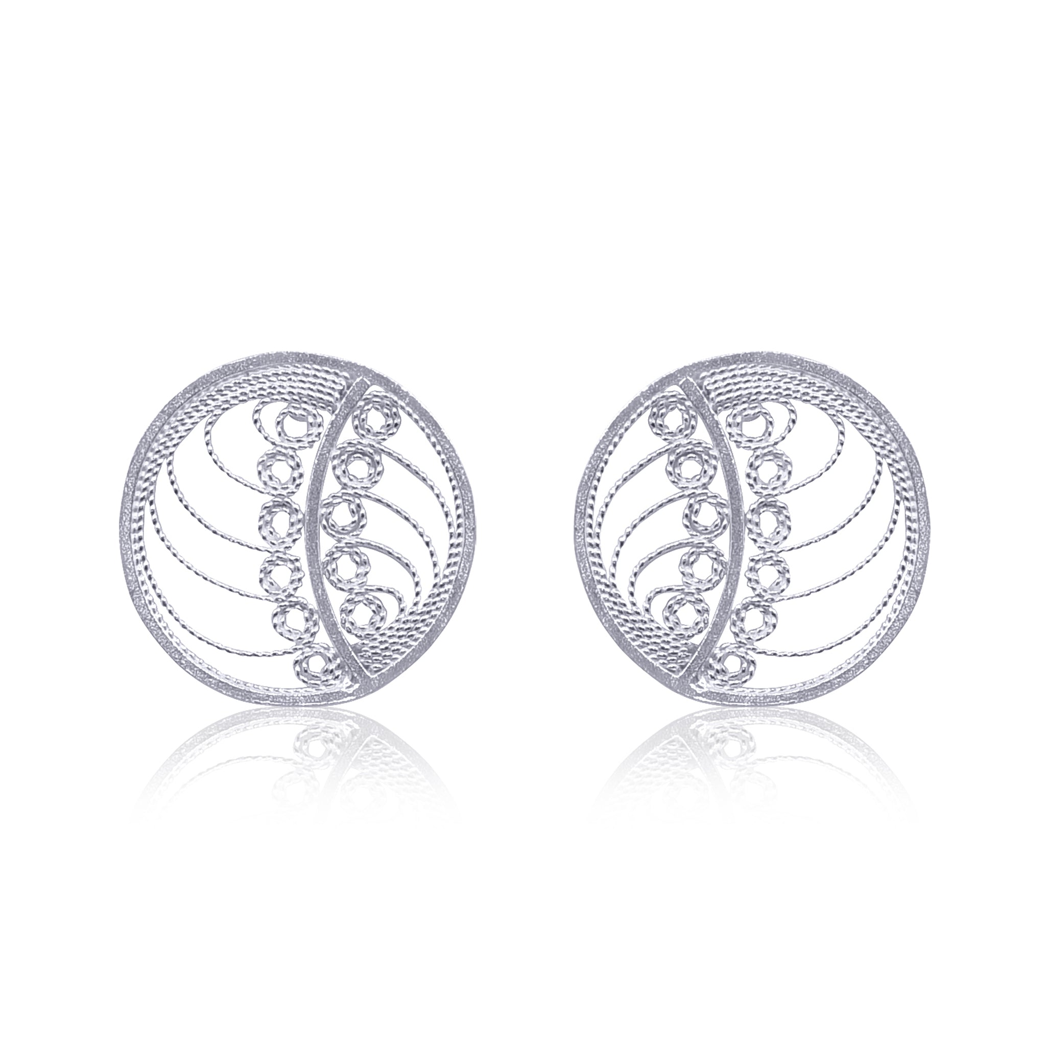 MARGO SILVER STUD EARRINGS FILIGREE