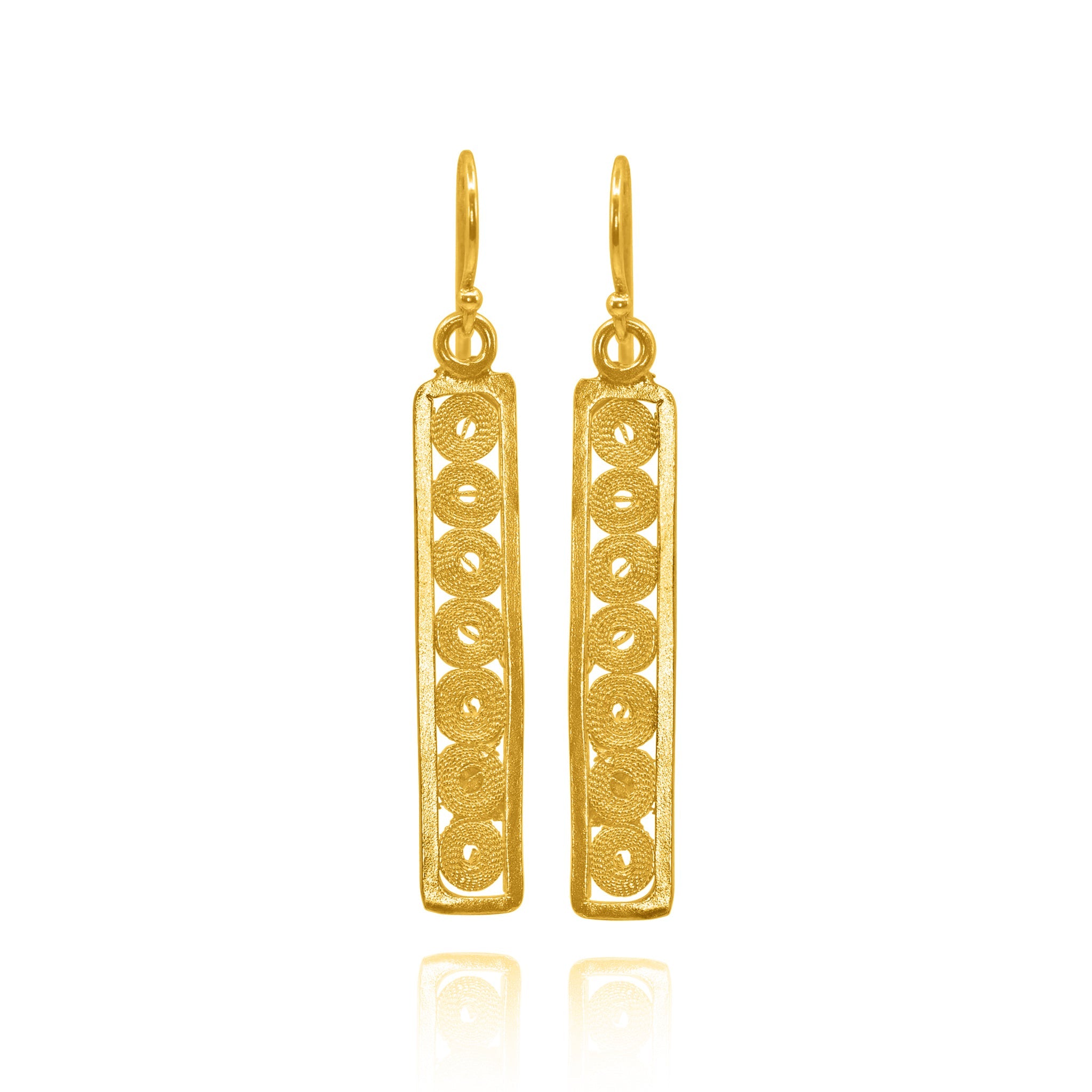 MAXANDRA GOLD MEDIUM EARRINGS FILIGREE