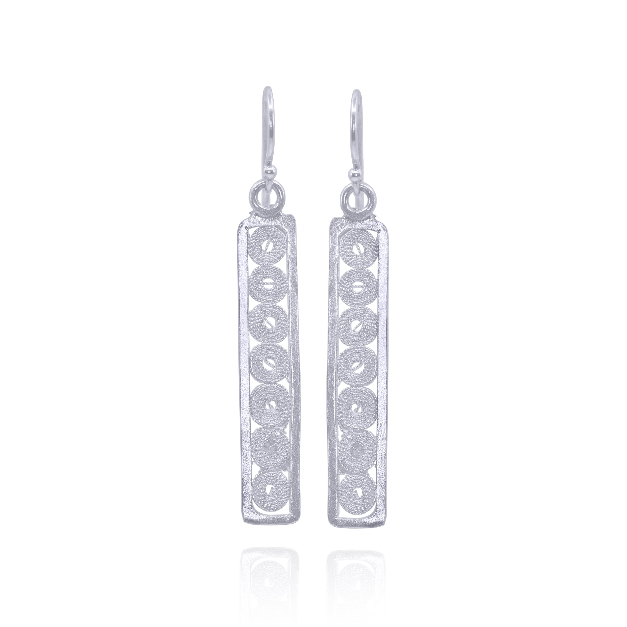 MAXANDRA SILVER MEDIUM EARRINGS FILIGREE