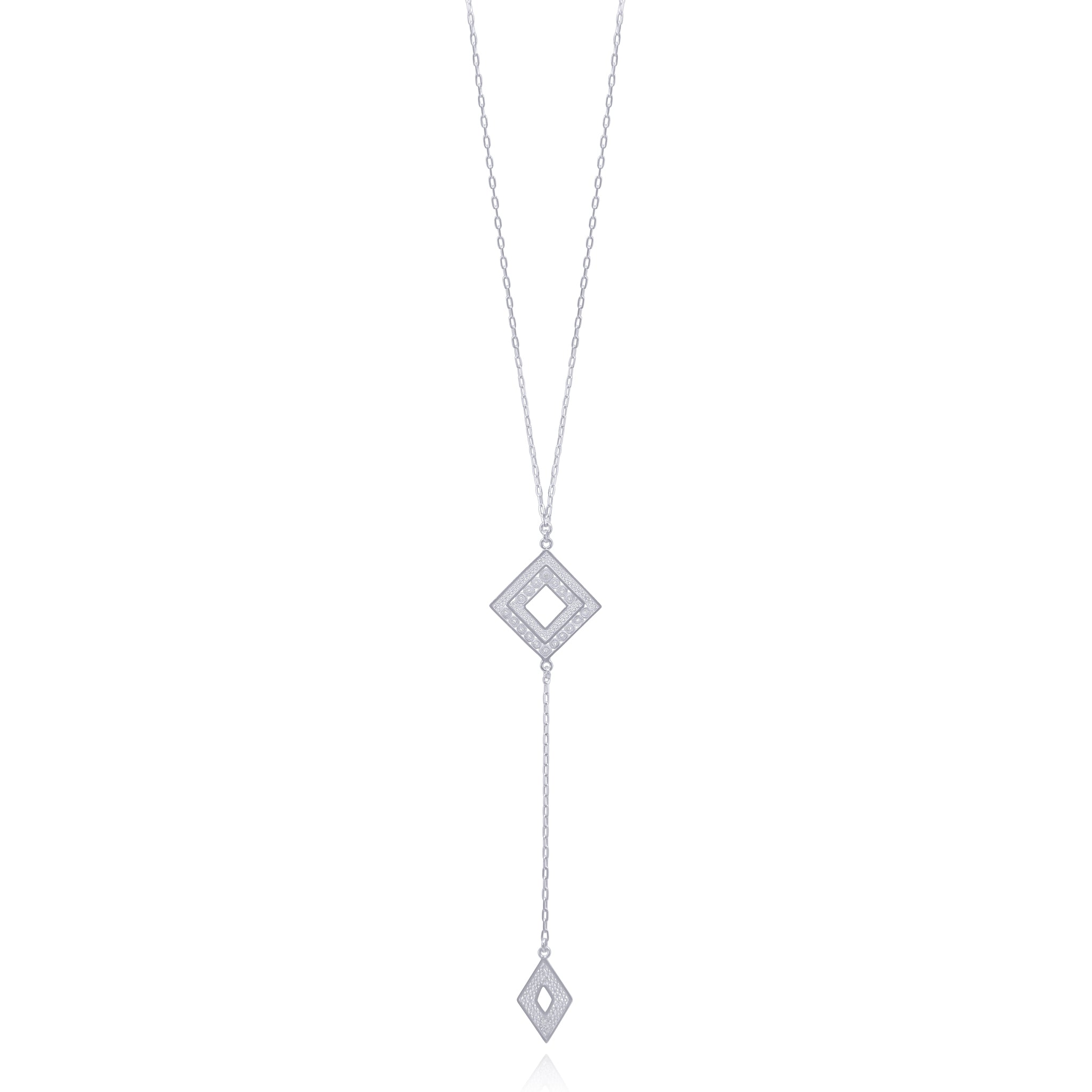 MILLIE SILVER LONG NECKLACE FILIGREE