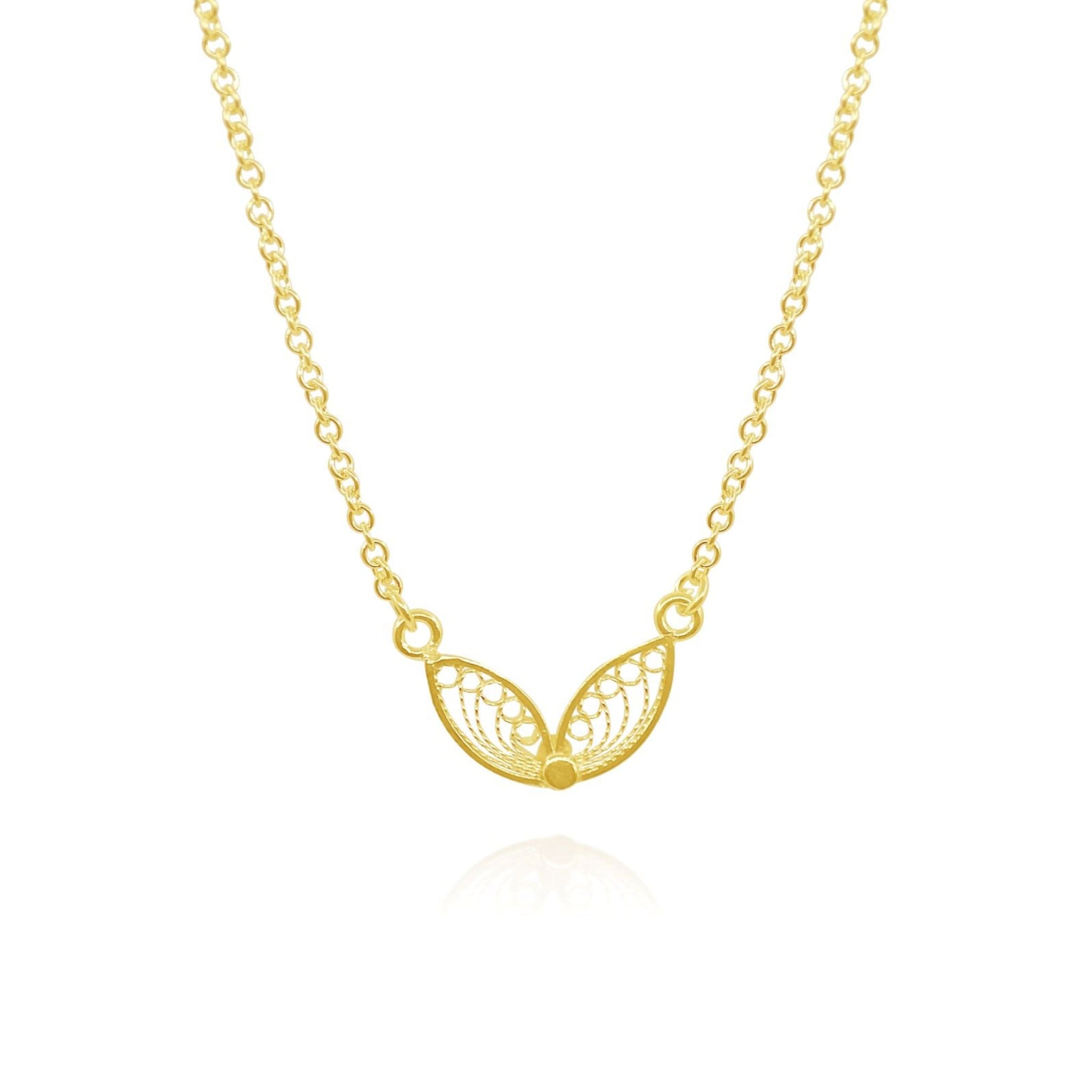 NADIA SOLID GOLD 18K NECKLACE FILIGREE