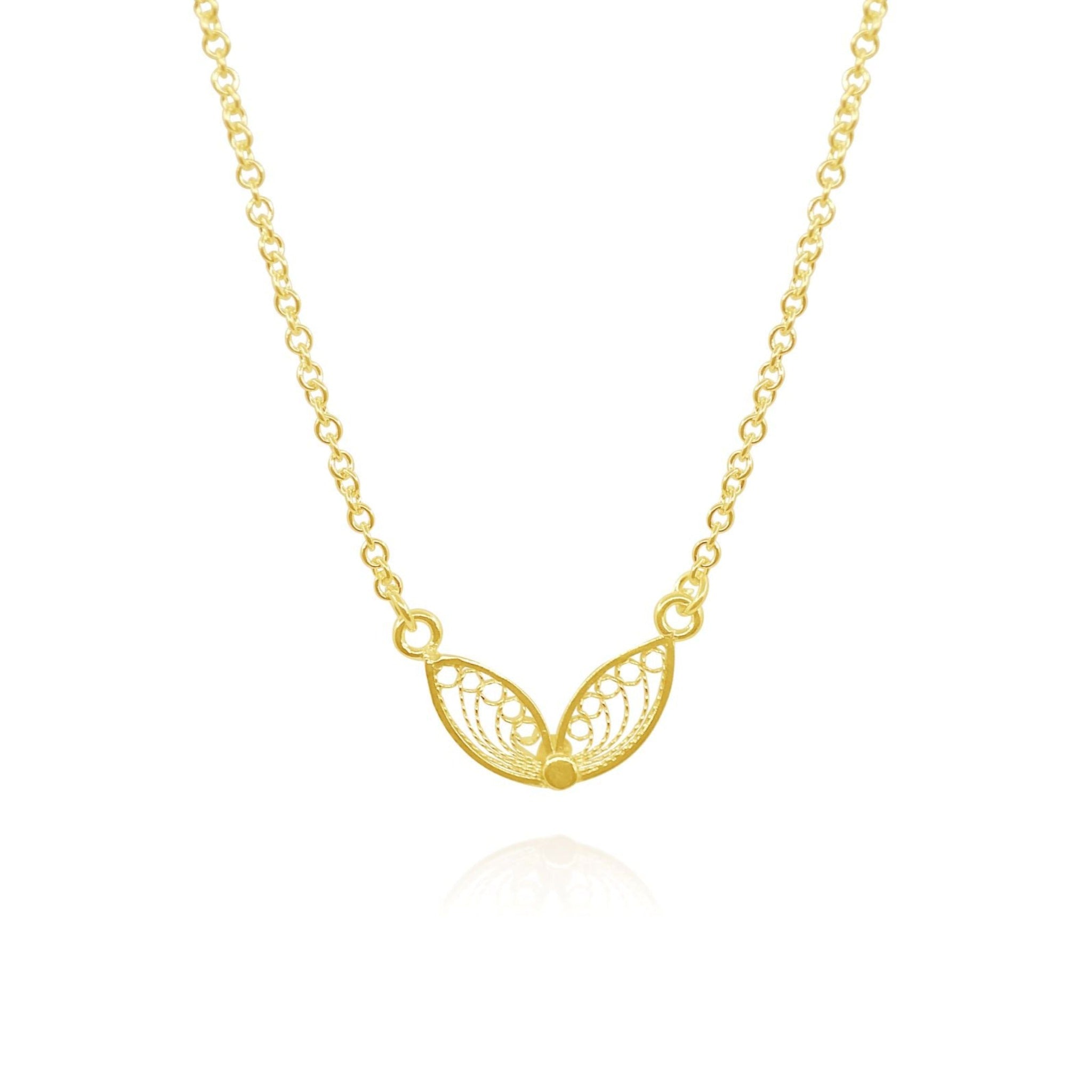 NADIA SOLID GOLD 18K NECKLACE FILIGREE